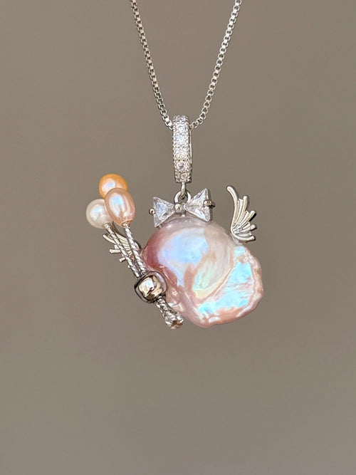 Balloon Wing Sprite Baroque Pearl Necklace SKUE335