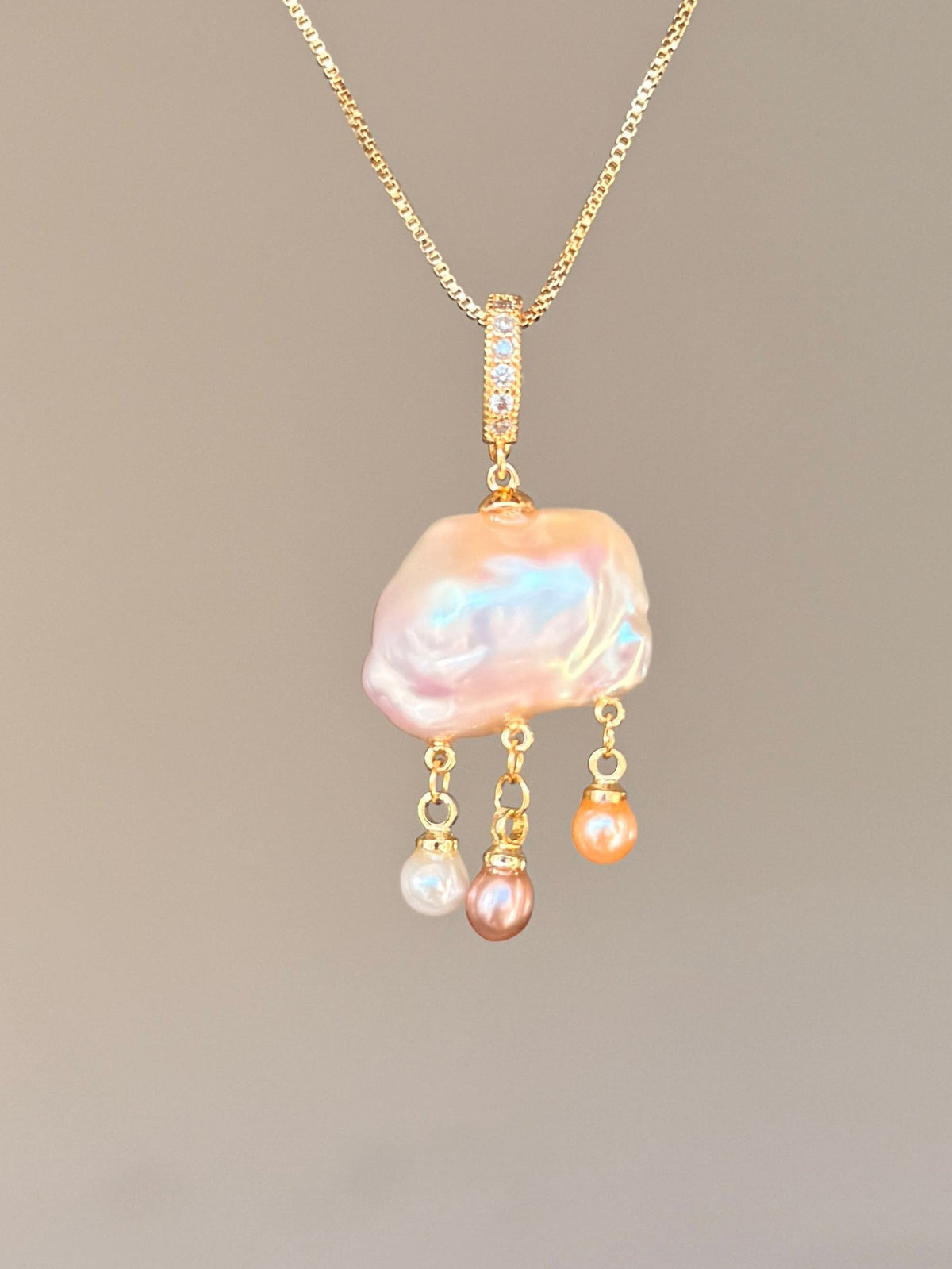 Cloud Drizzle Baroque Pearl Necklace SKUE350