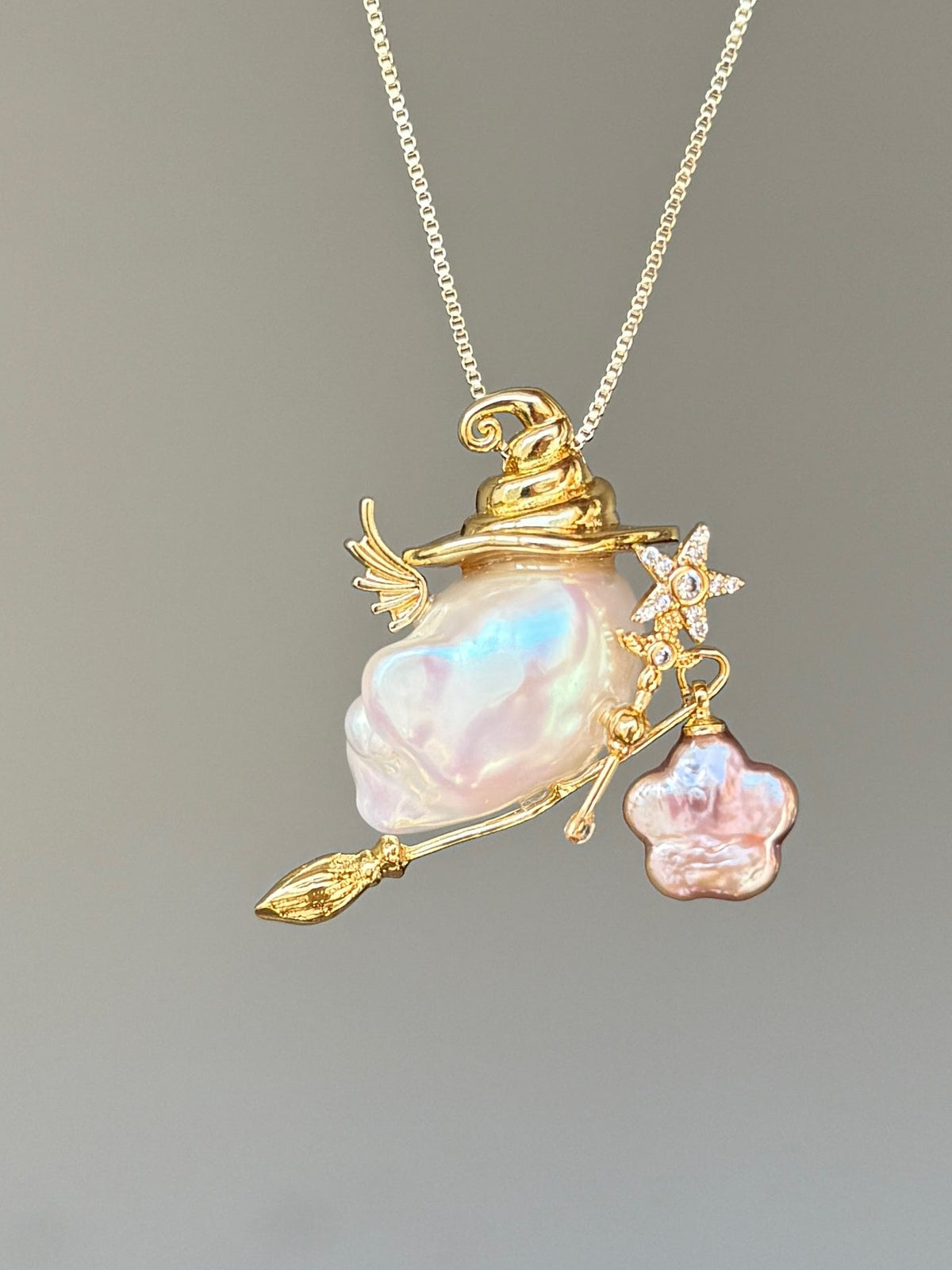 Lantern Witch Sprite Baroque Pearl Necklace SKUE358