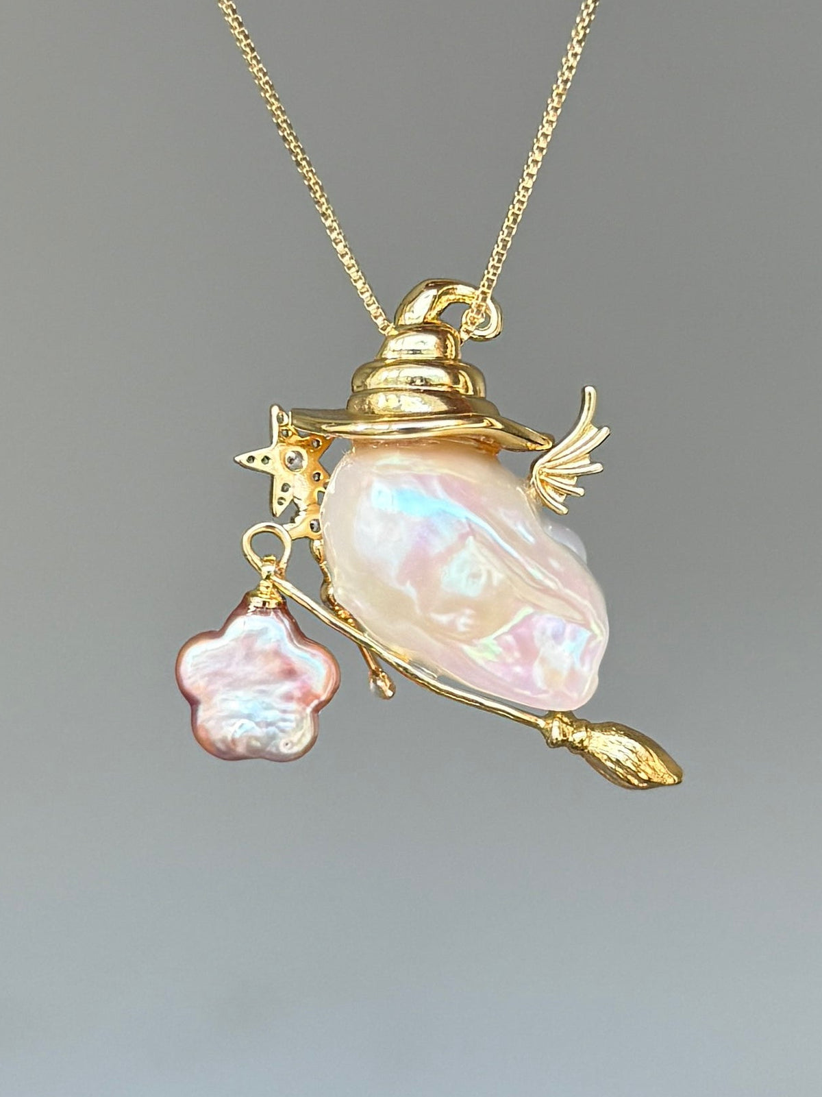 Lantern Witch Sprite Baroque Pearl Necklace SKUE358