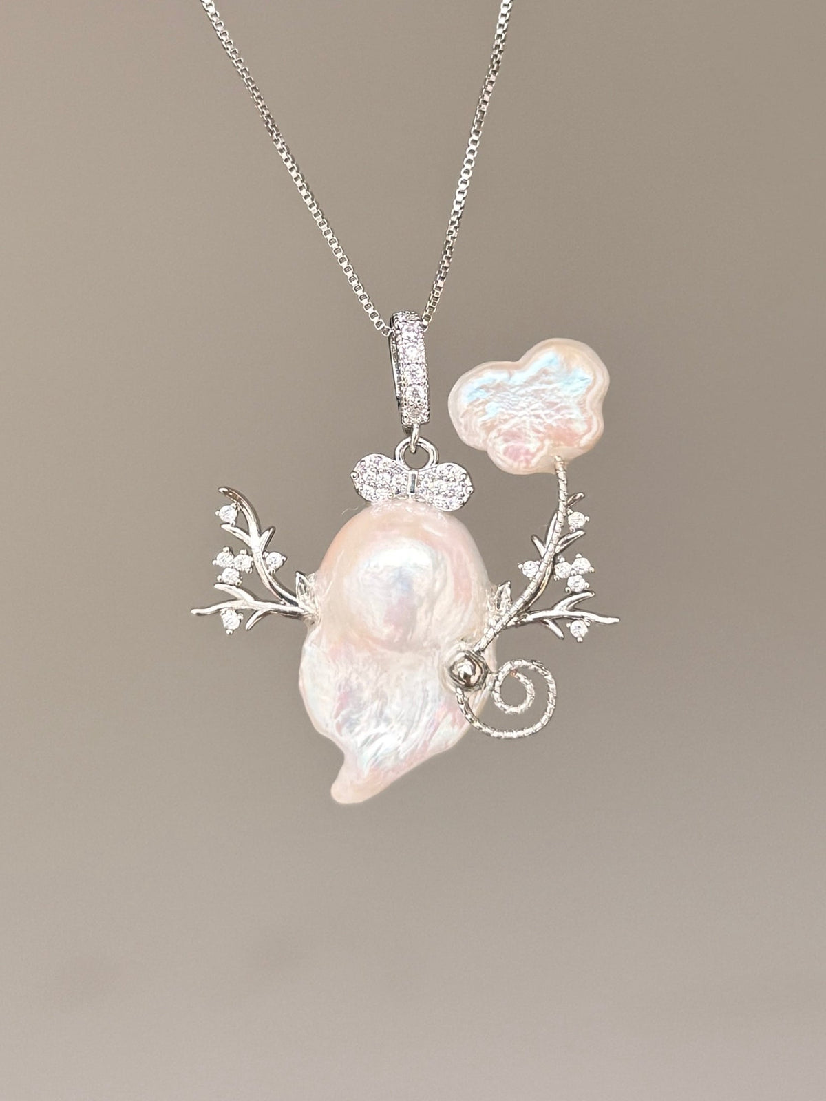 Cloud Branch Sprite Baroque Pearl Necklace SKUE441