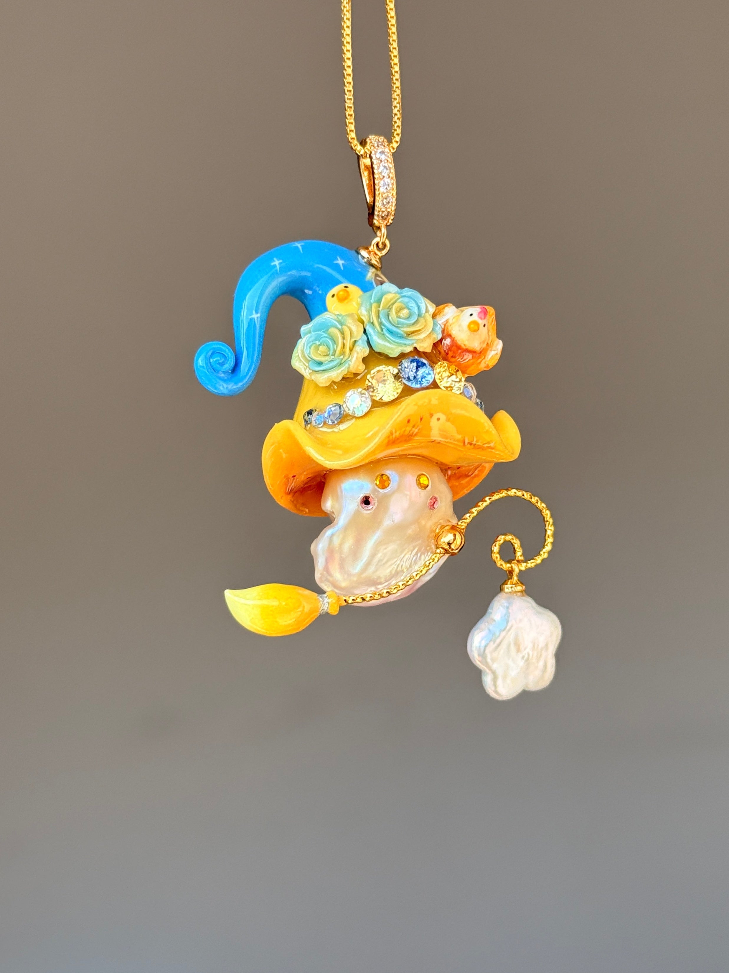 Hen & Chick Sprite Baroque Pearl Necklace SKUP1409