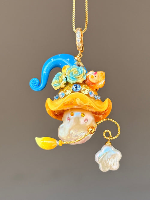 Hen & Chick Sprite Baroque Pearl Necklace SKUP1409