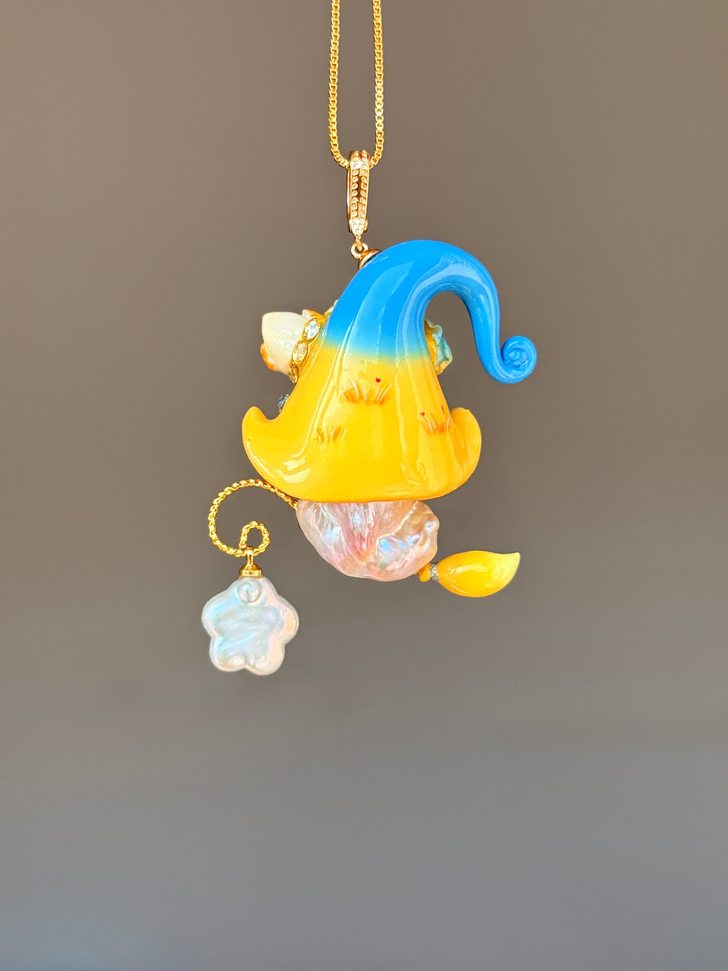 Hen & Chick Sprite Baroque Pearl Necklace SKUP1409