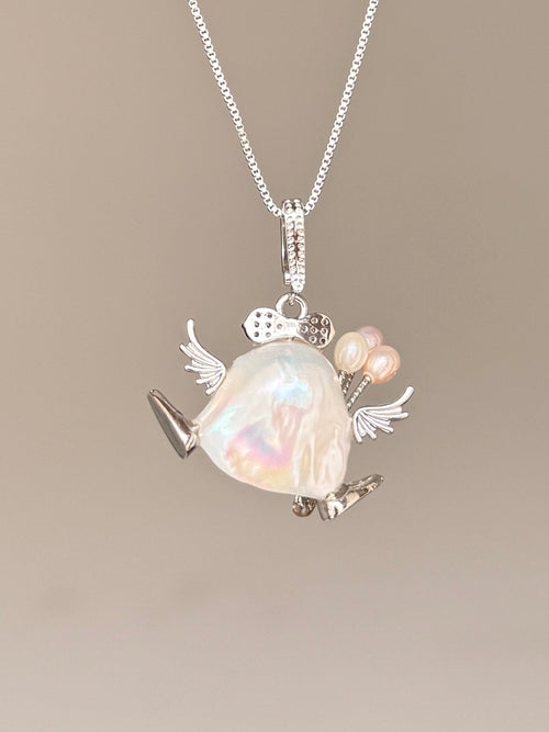 Balloon Wing Walker Baroque Pearl Necklace SKUE1286