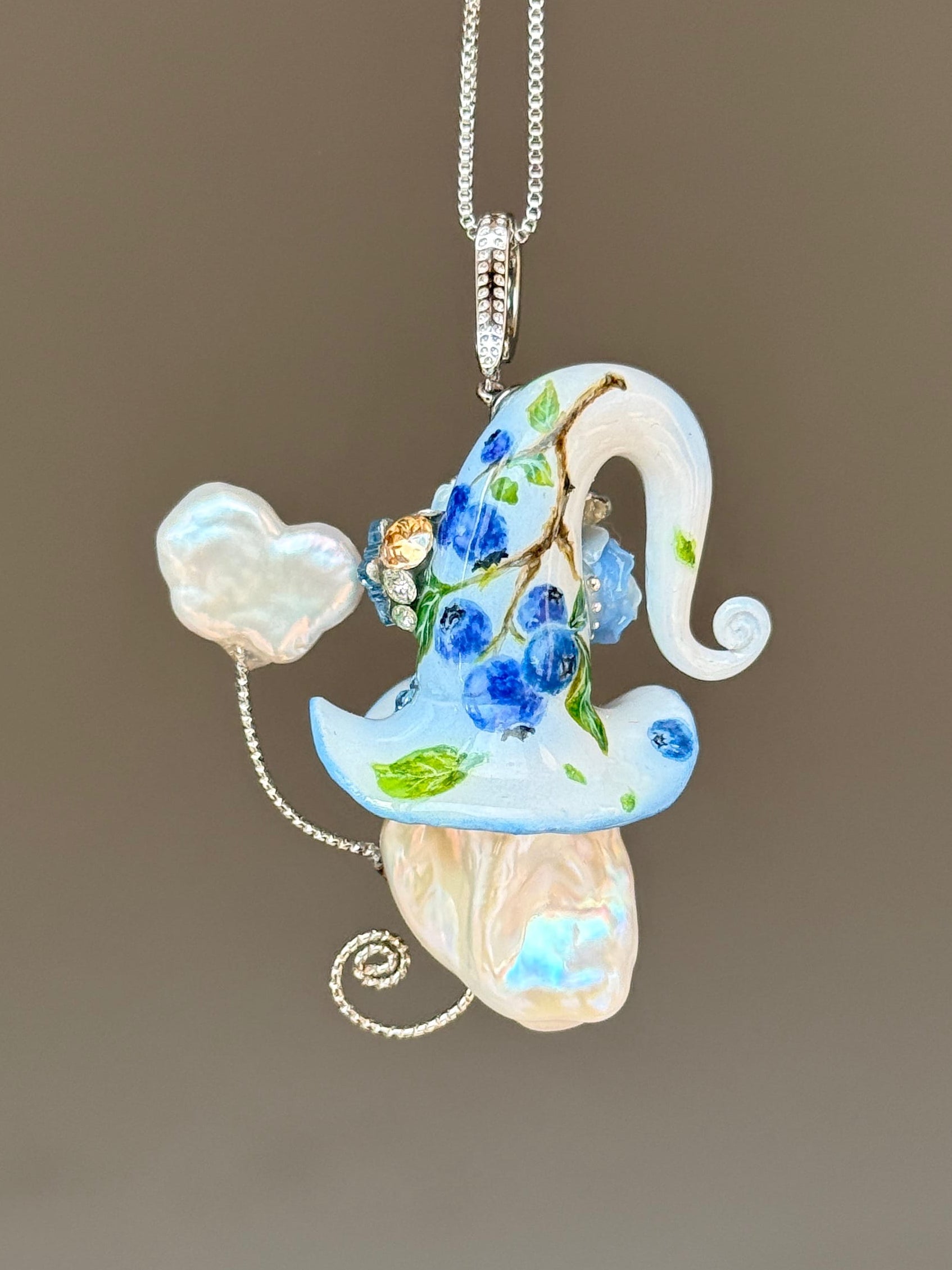 Blueberry Bloom Baroque Pearl Necklace SKUE1504
