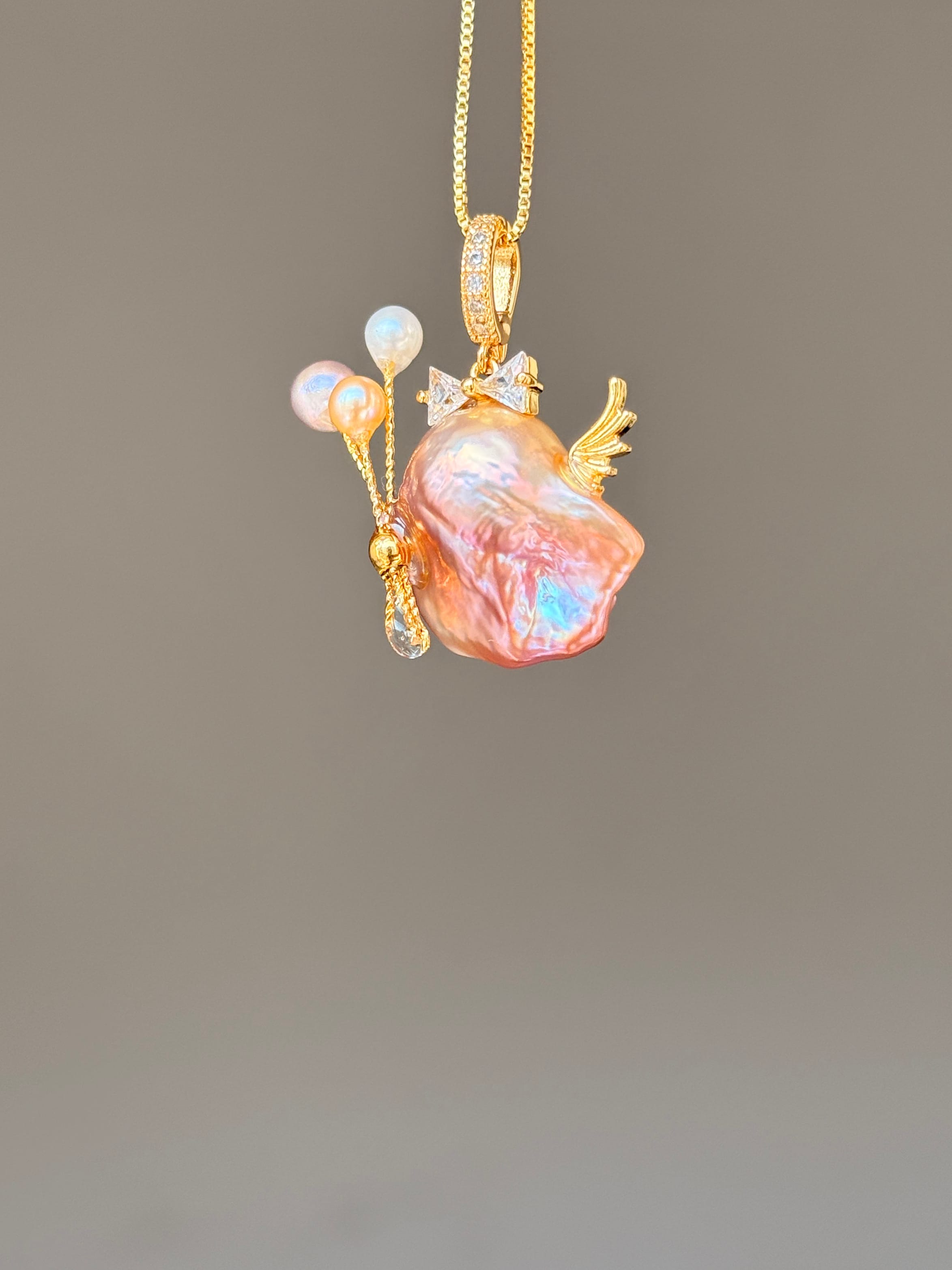 Rosé Aurora Baroque Pearl Necklace SKUE1508
