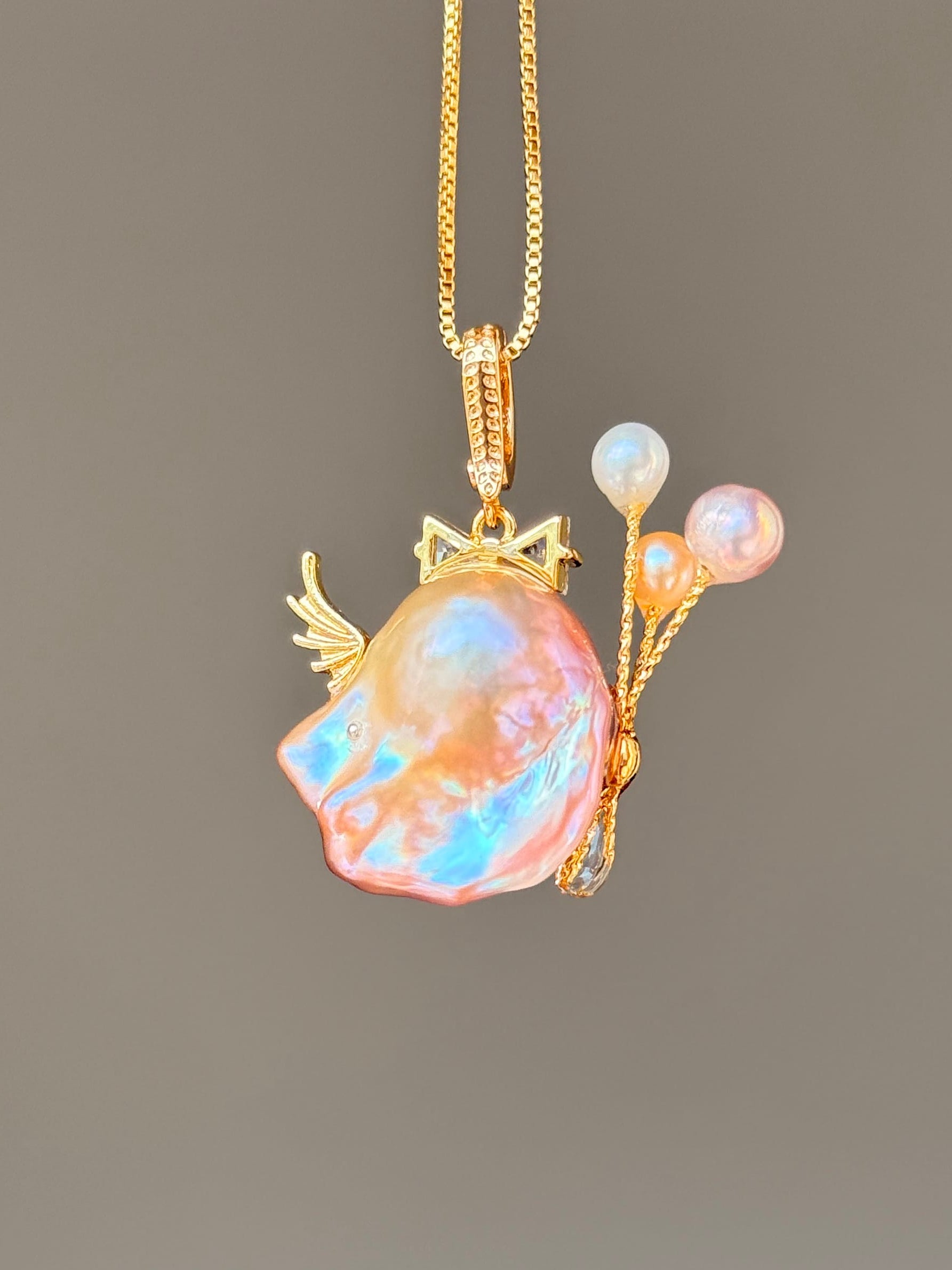 Rosé Aurora Baroque Pearl Necklace SKUE1508