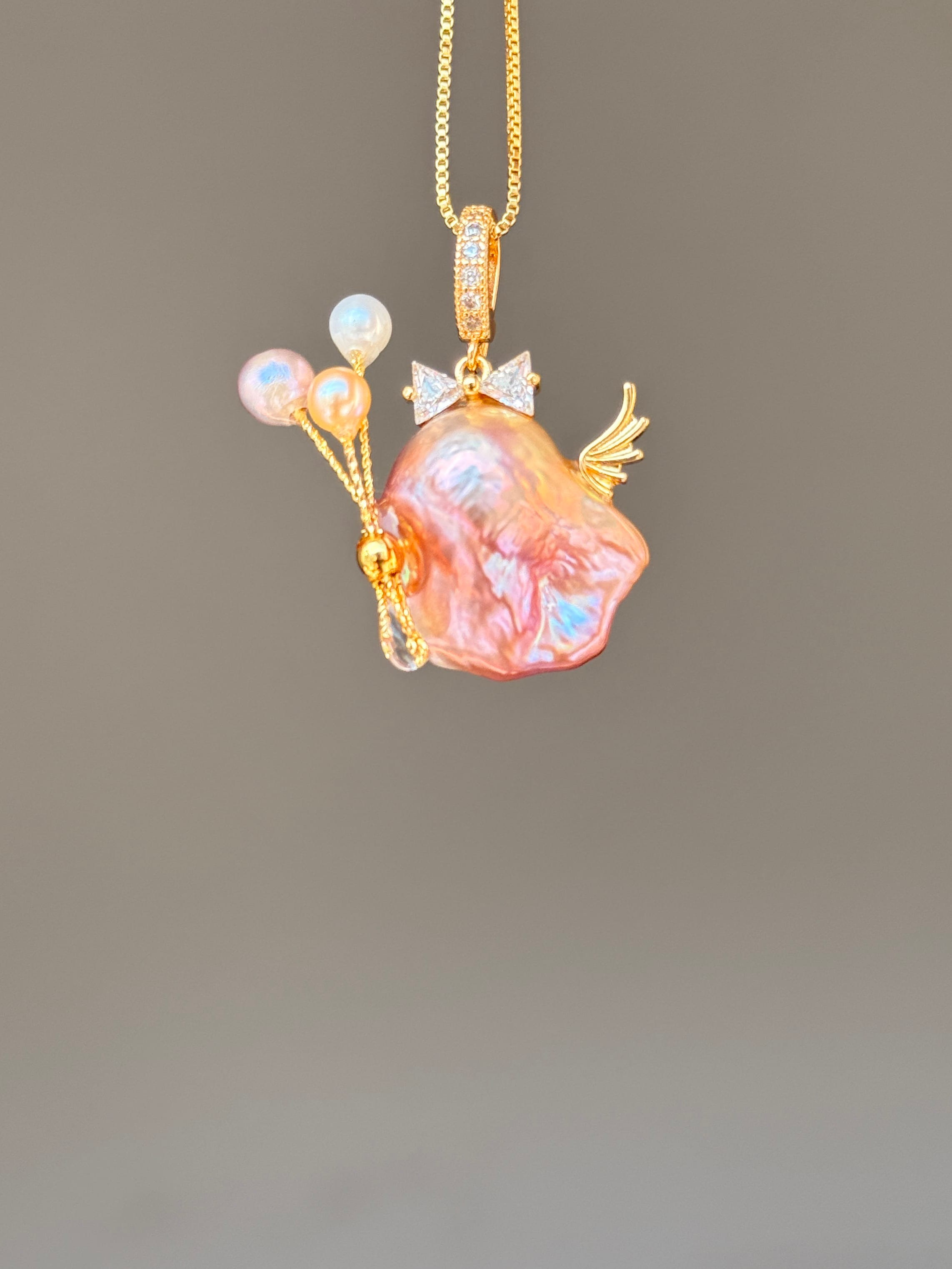 Rosé Aurora Baroque Pearl Necklace SKUE1508