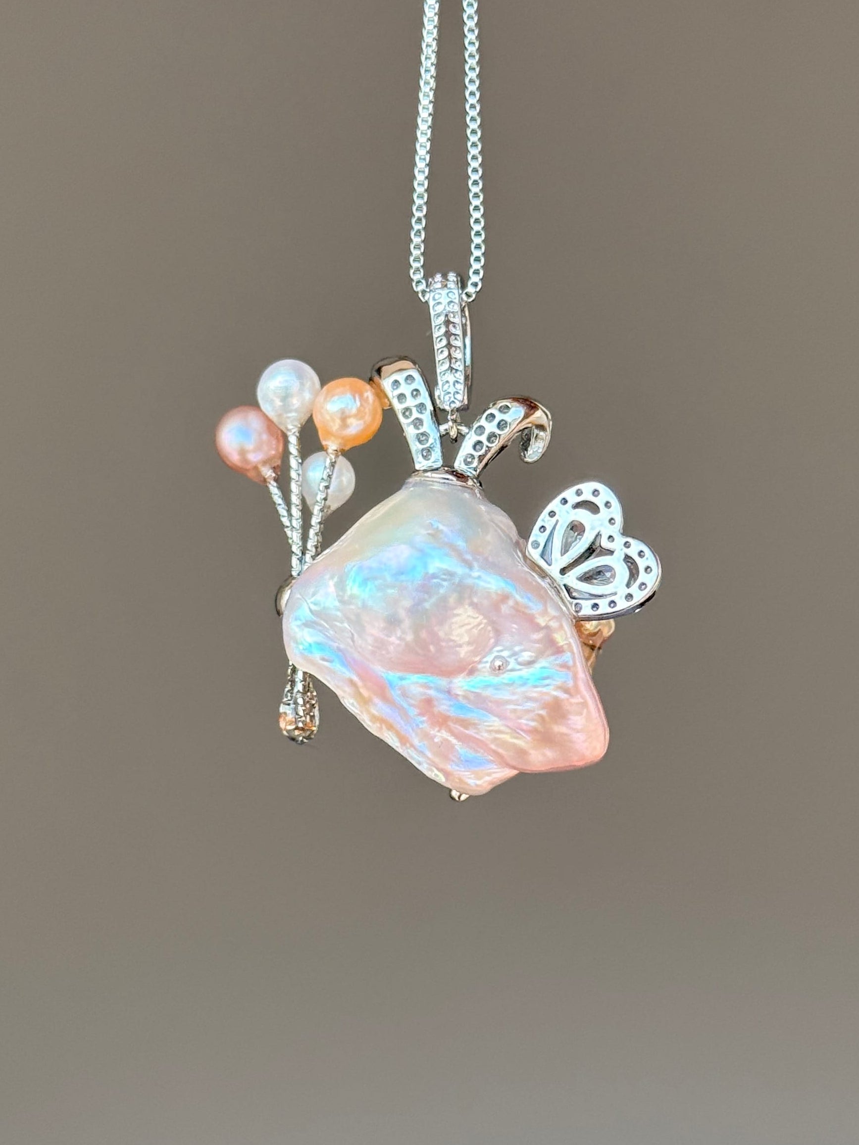 Bunny Balloon Sprite Baroque Pearl Necklace SKUE1503