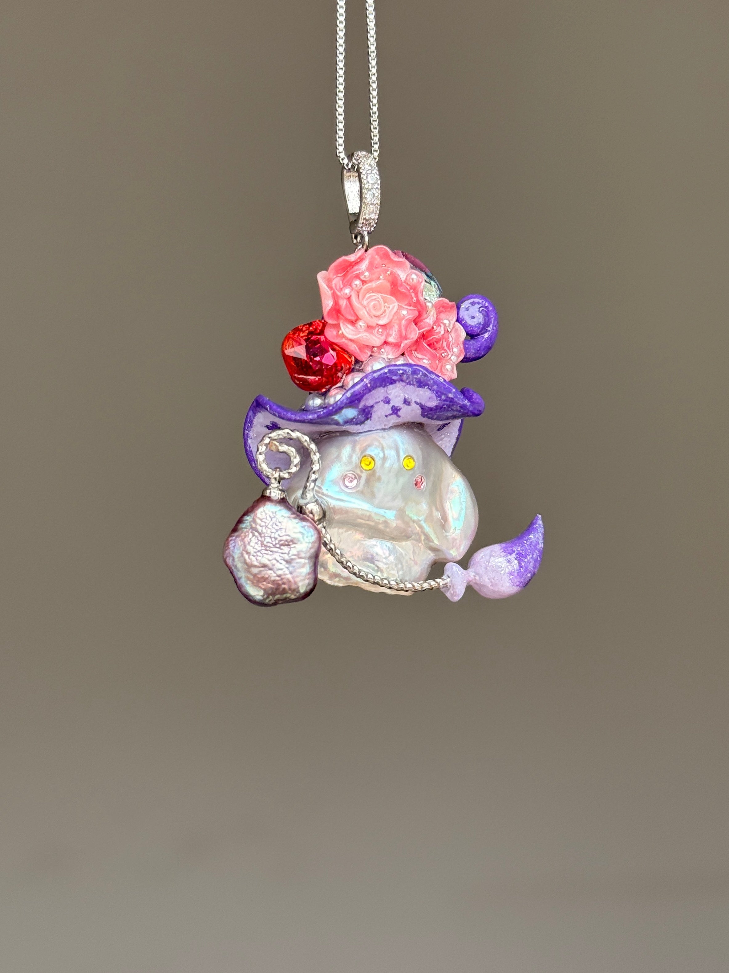 Violet Pup Bloom Baroque Pearl Necklace SKUE1403