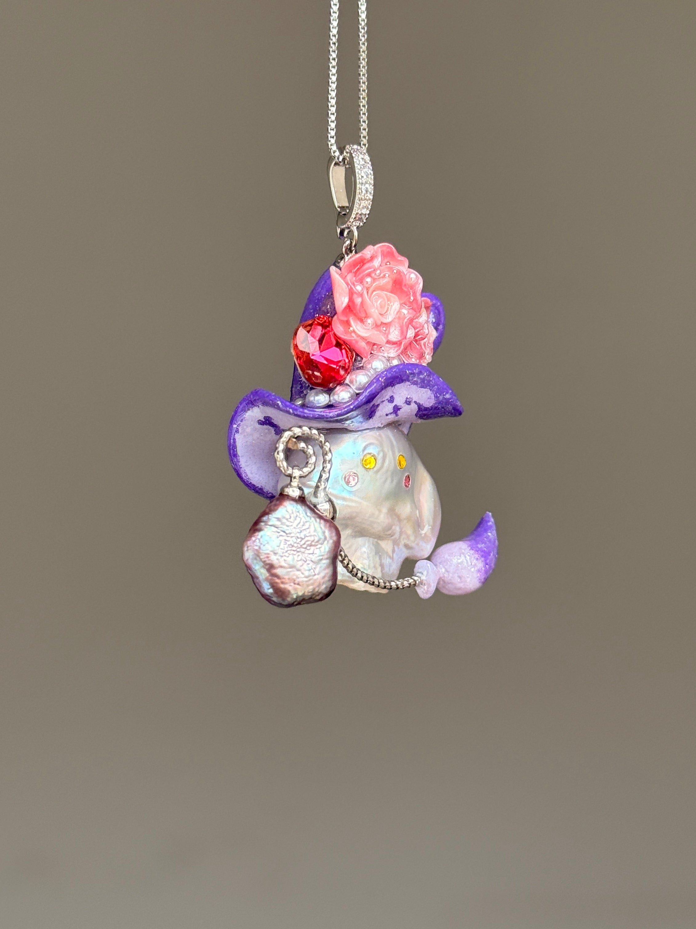 Violet Pup Bloom Baroque Pearl Necklace SKUE1403
