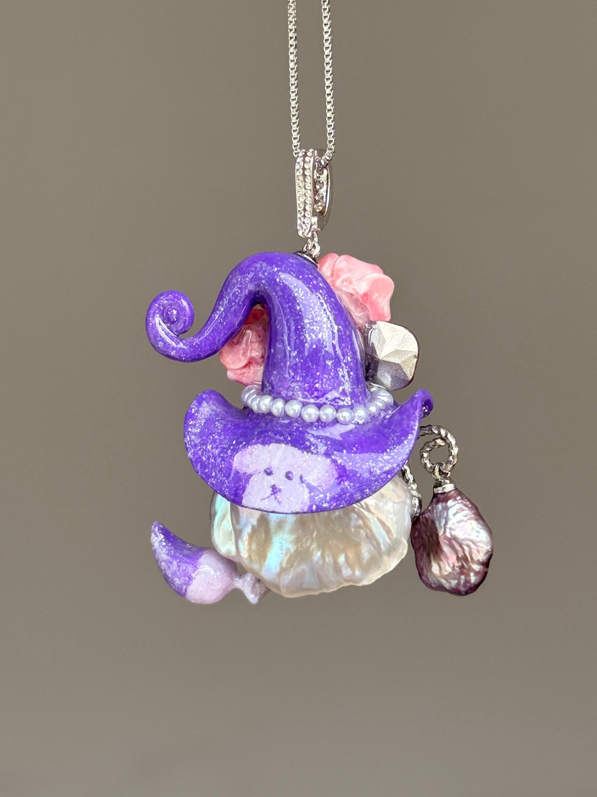 Violet Pup Bloom Baroque Pearl Necklace SKUE1403