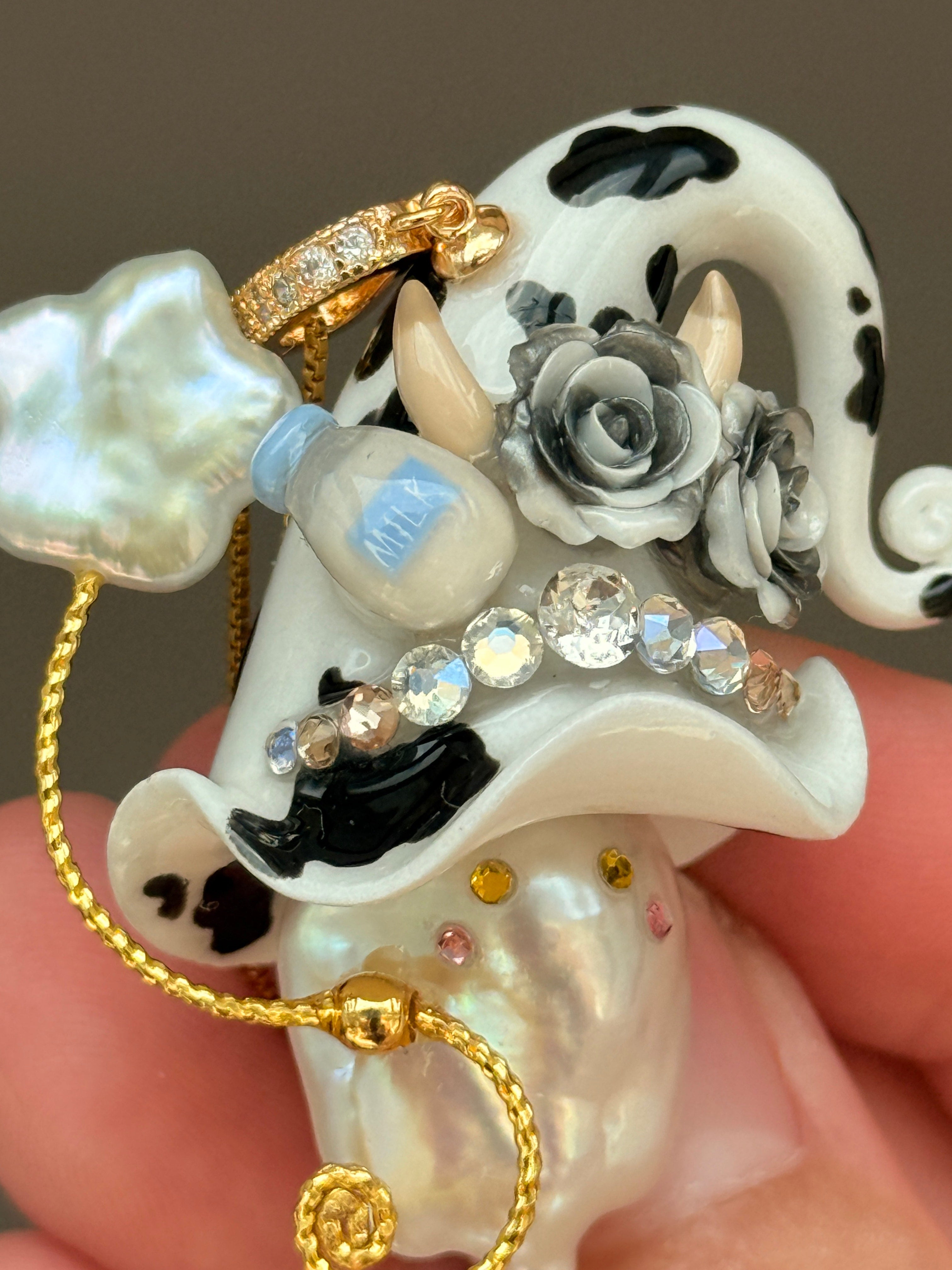 Little Cow Sprite Baroque Pearl Necklace SKUE1234