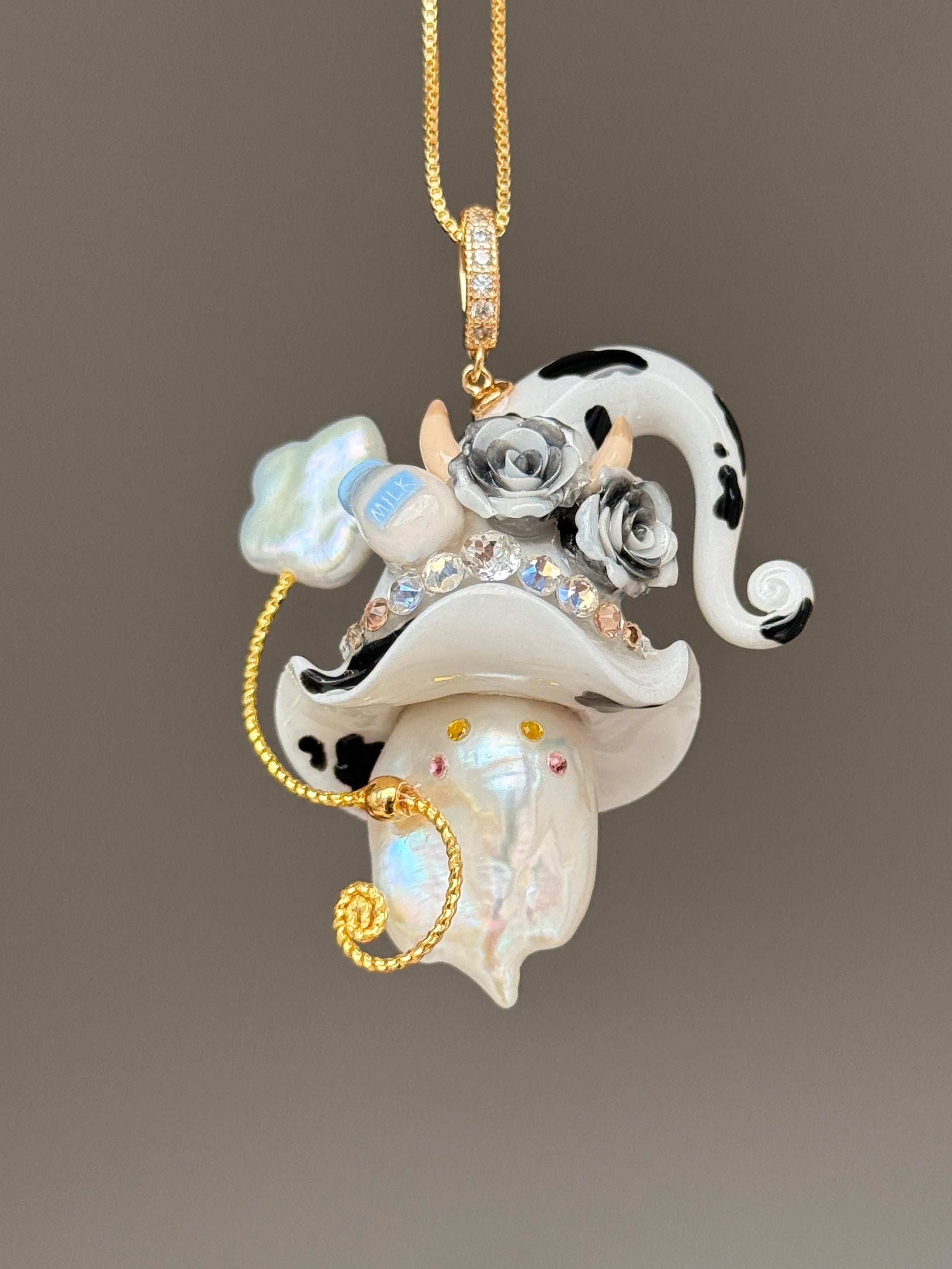 Little Cow Sprite Baroque Pearl Necklace SKUE1234