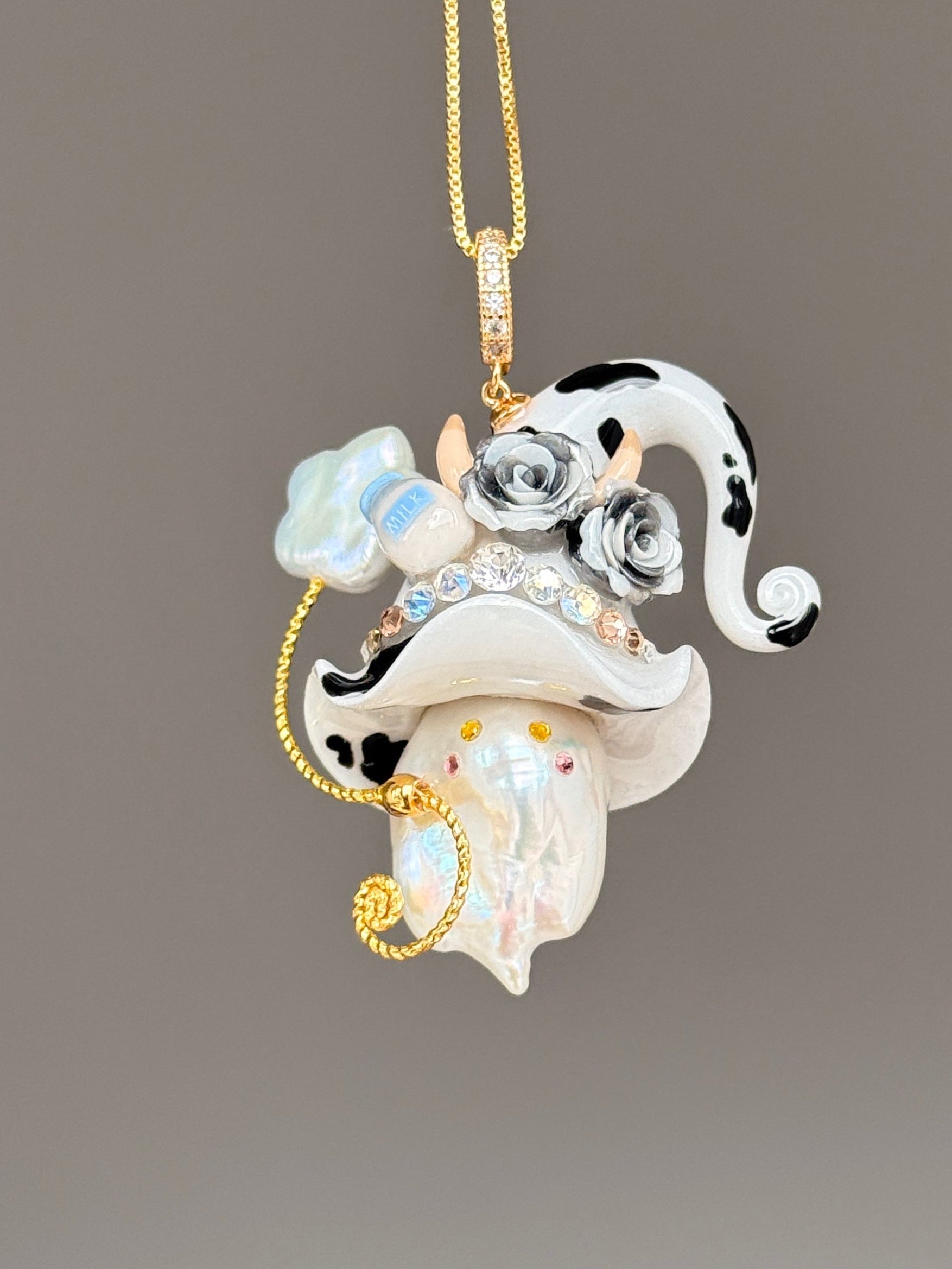 Little Cow Sprite Baroque Pearl Necklace SKUE1234