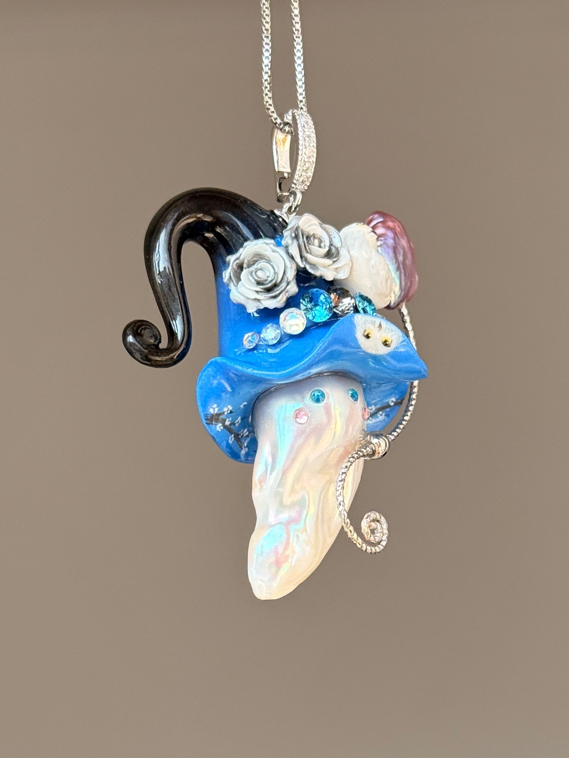 Moon Owl Witch Baroque Pearl Necklace SKUE1201