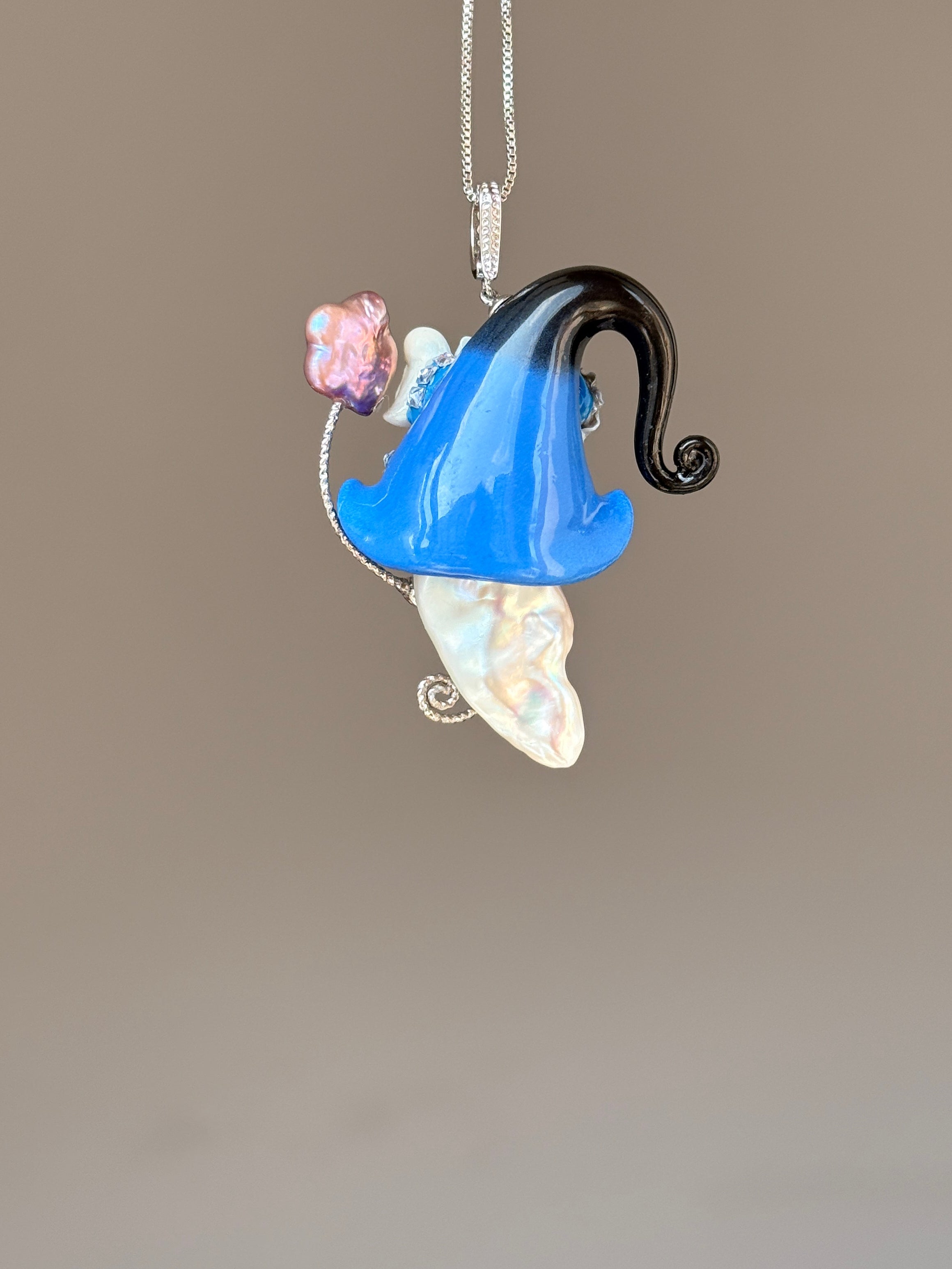 Moon Owl Witch Baroque Pearl Necklace SKUE1201