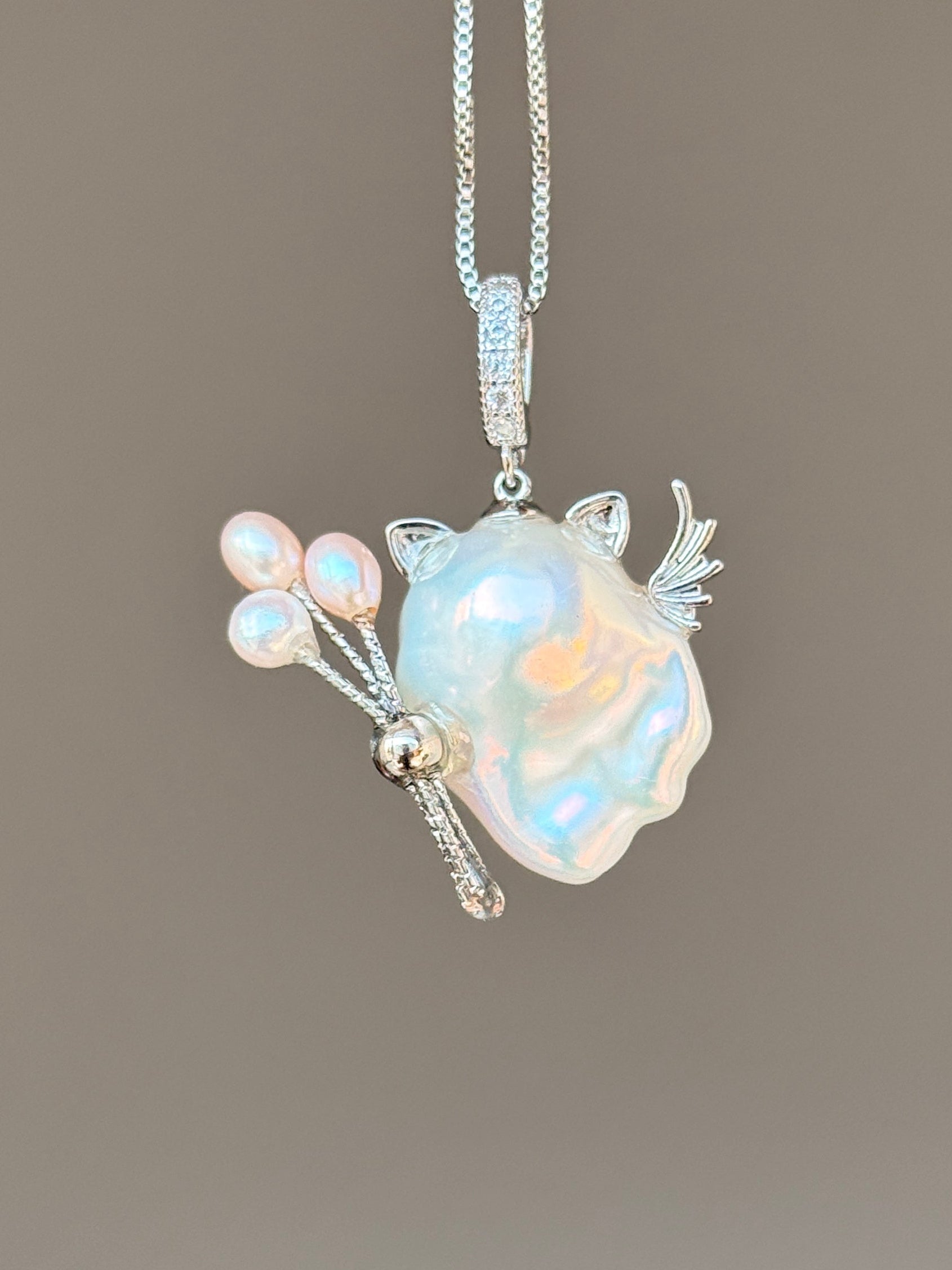 Pearl Kitty Sprite Baroque Pearl Necklace SKUE1200