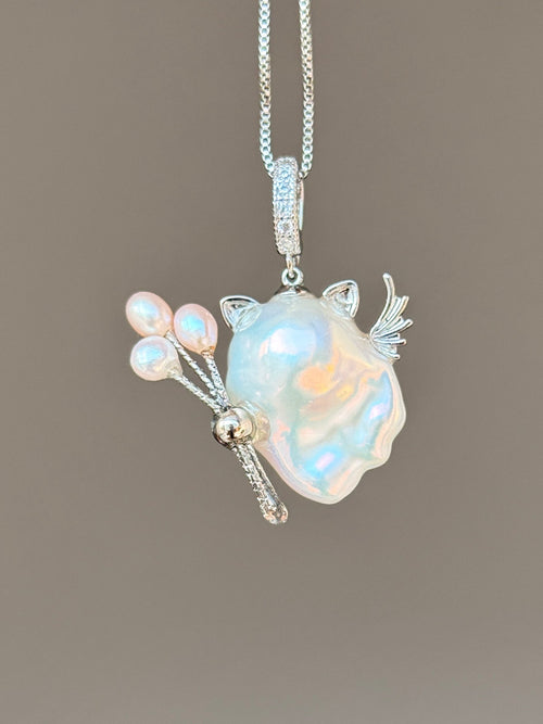 Pearl Kitty Sprite Baroque Pearl Necklace SKUE1200