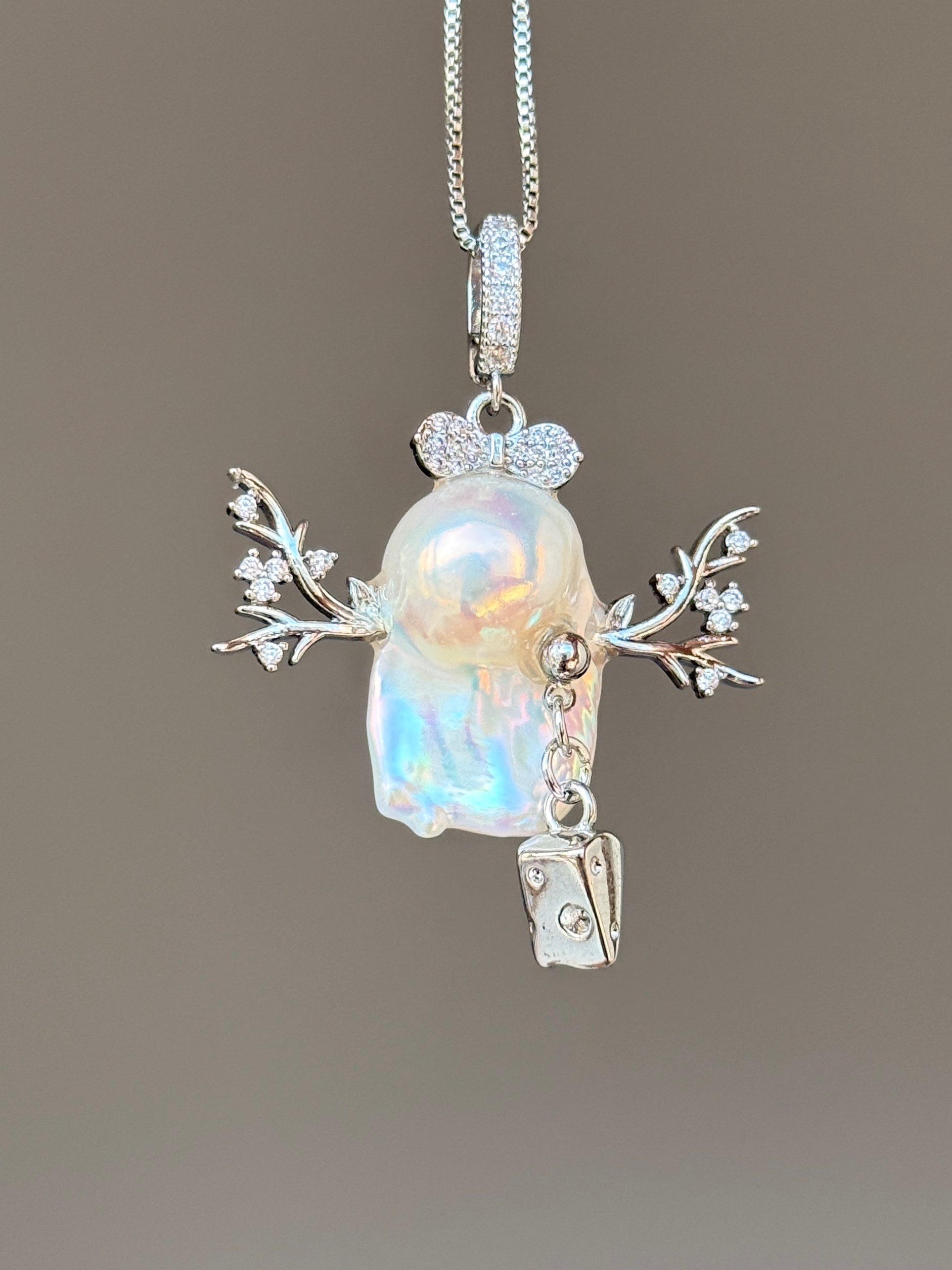 Cheese Fairy Sprite Baroque Pearl Necklace SKUE1170