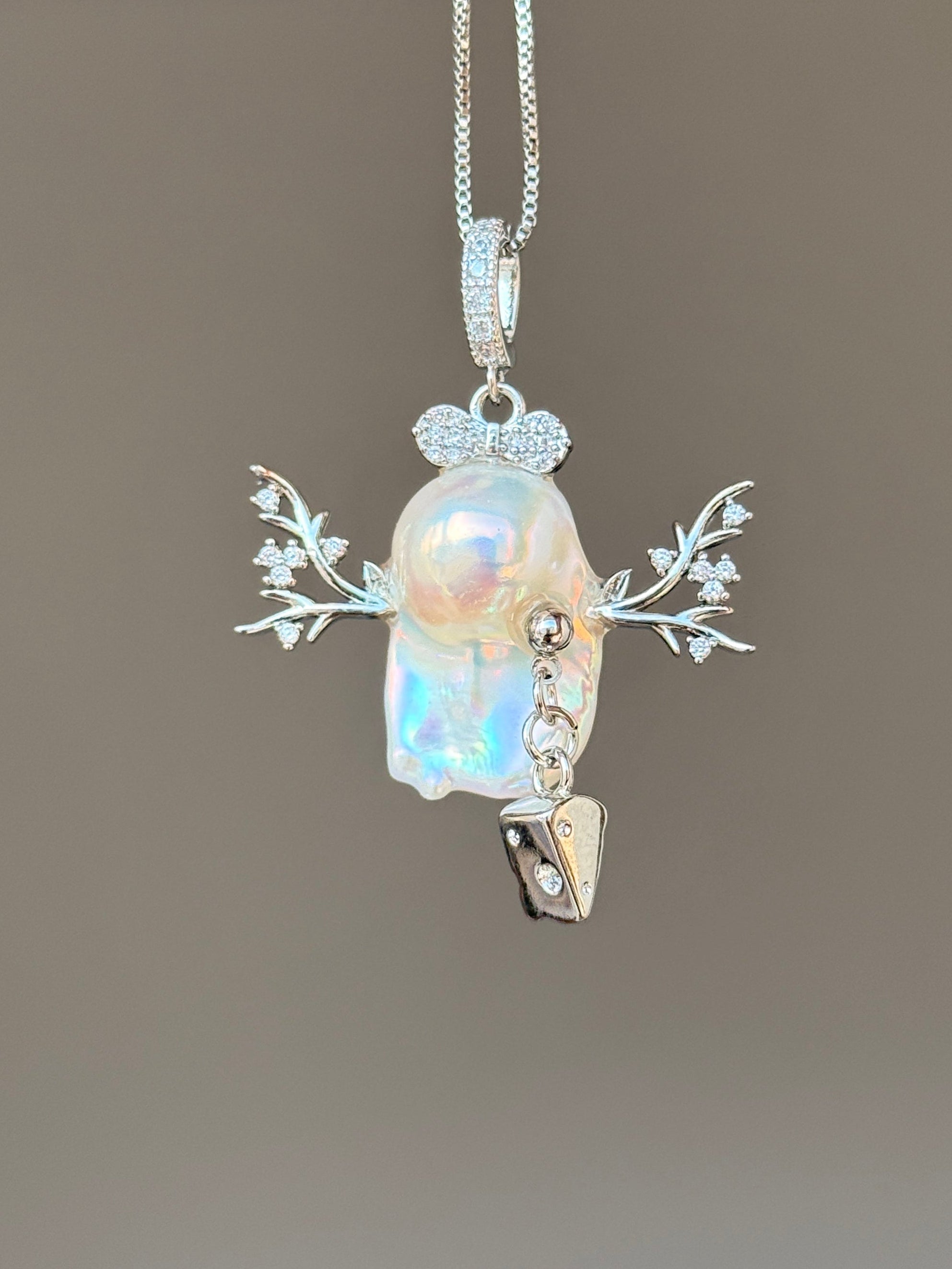 Cheese Fairy Sprite Baroque Pearl Necklace SKUE1170