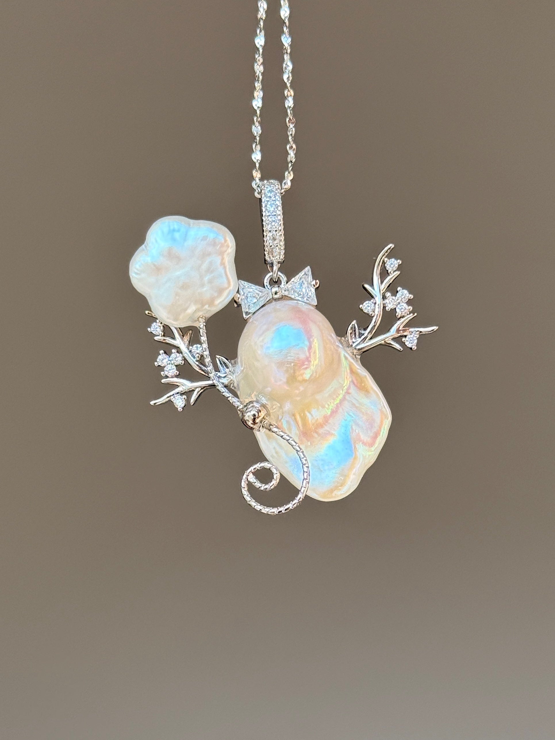 Branch Fairy Sprite Baroque Pearl Necklace SKUE1165