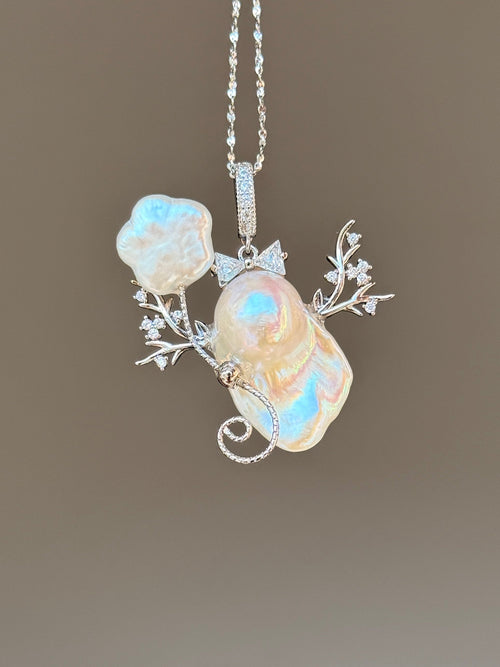 Branch Fairy Sprite Baroque Pearl Necklace SKUE1165