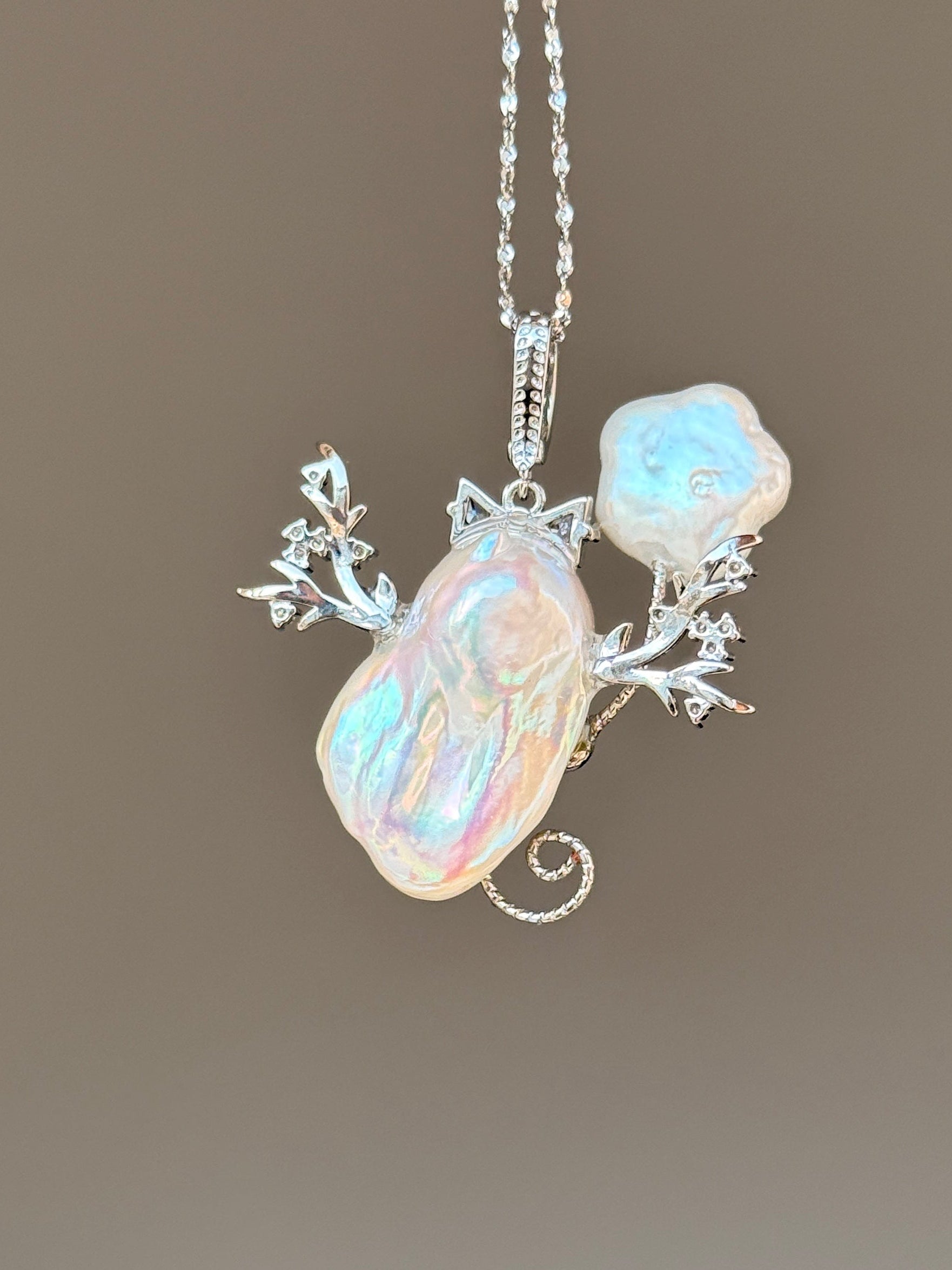 Branch Fairy Sprite Baroque Pearl Necklace SKUE1165