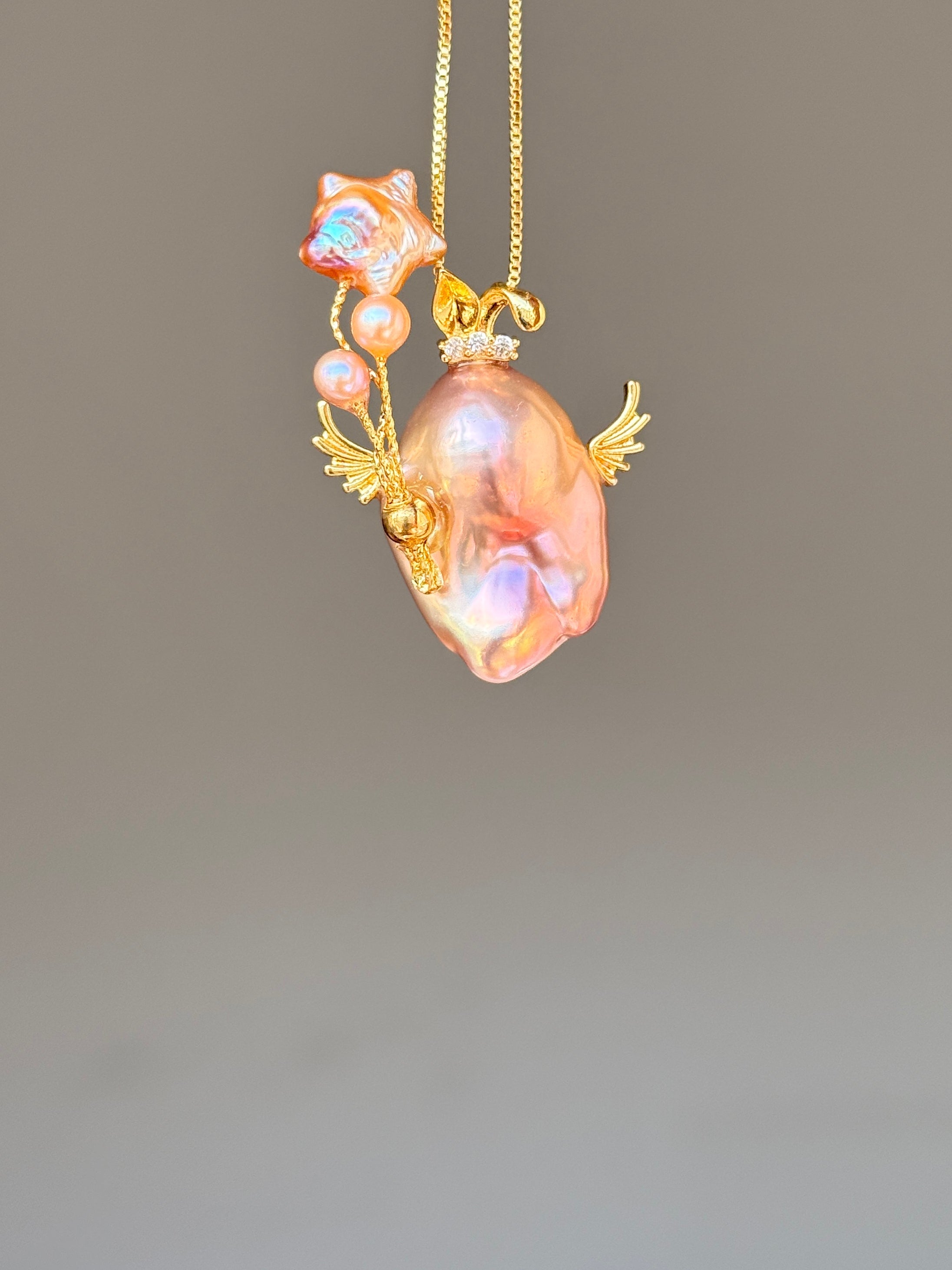 Star Balloon Sprite Baroque Pearl Necklace SKUE920