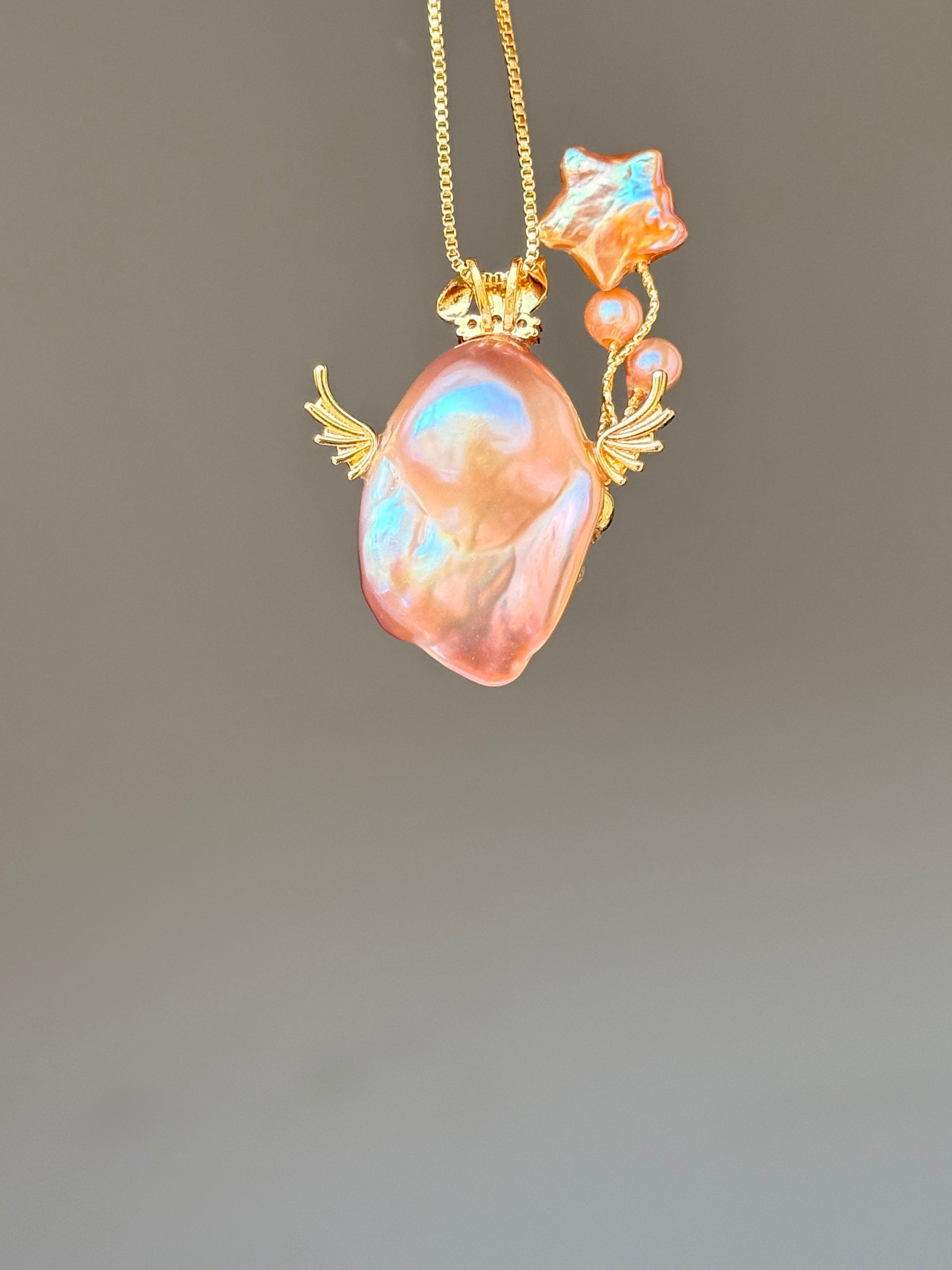 Star Balloon Sprite Baroque Pearl Necklace SKUE920