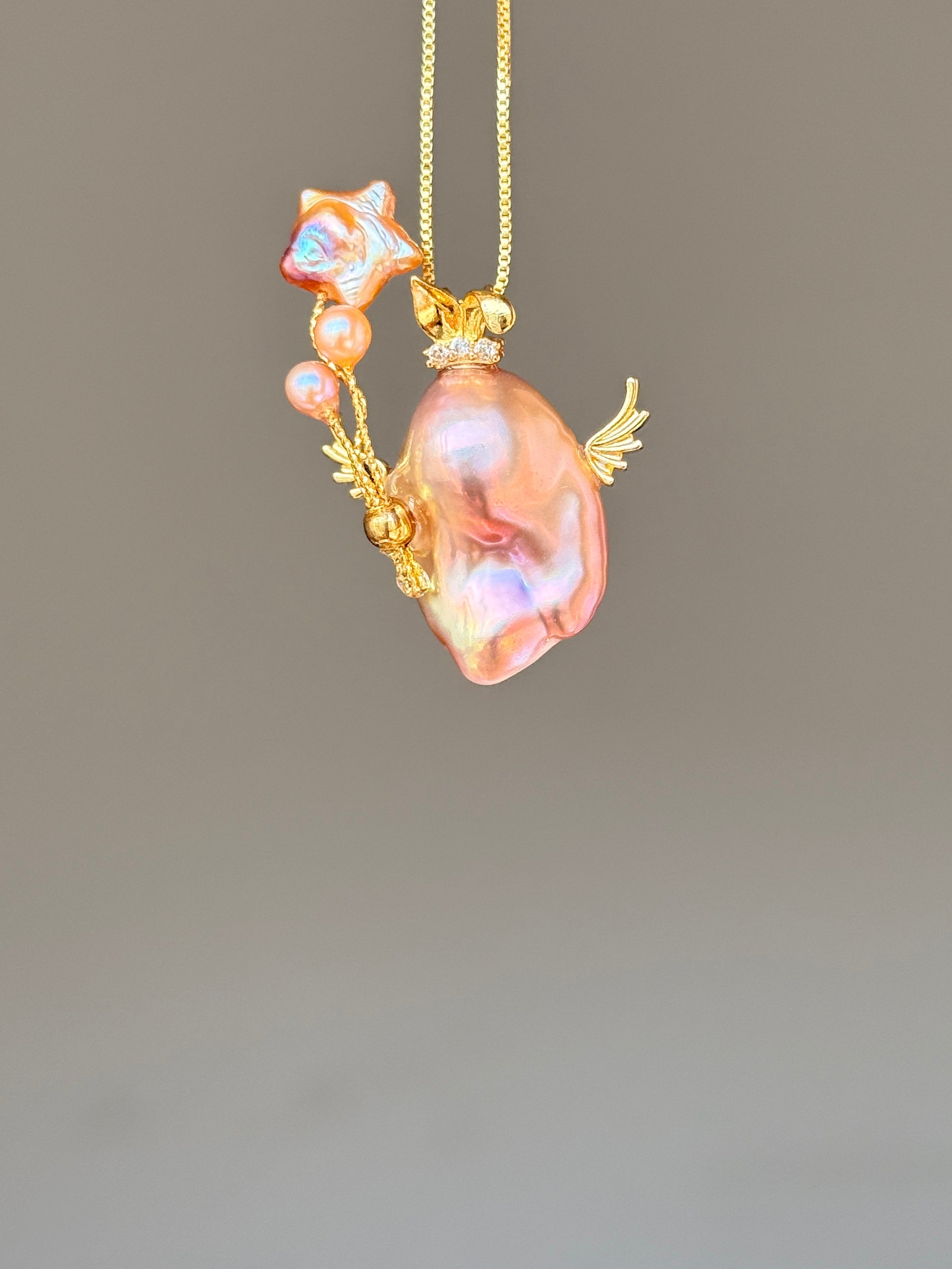 Star Balloon Sprite Baroque Pearl Necklace SKUE920