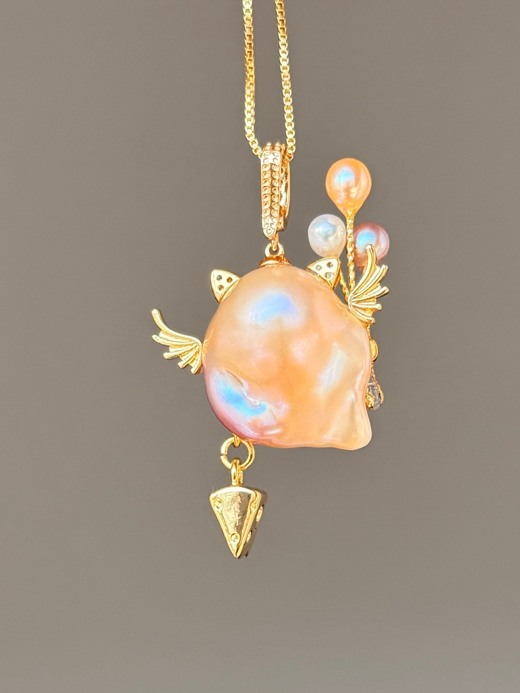 Cheese Kitty Baroque Pearl Necklace SKUE915