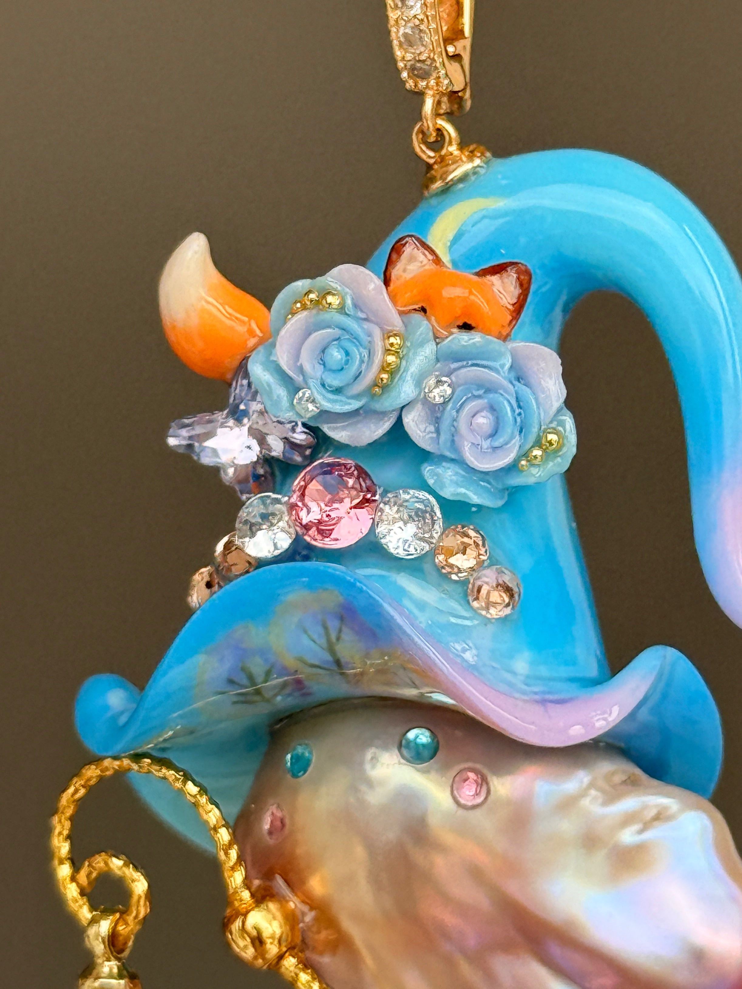Hidden Fox Sprite Baroque Pearl Necklace SKUE914