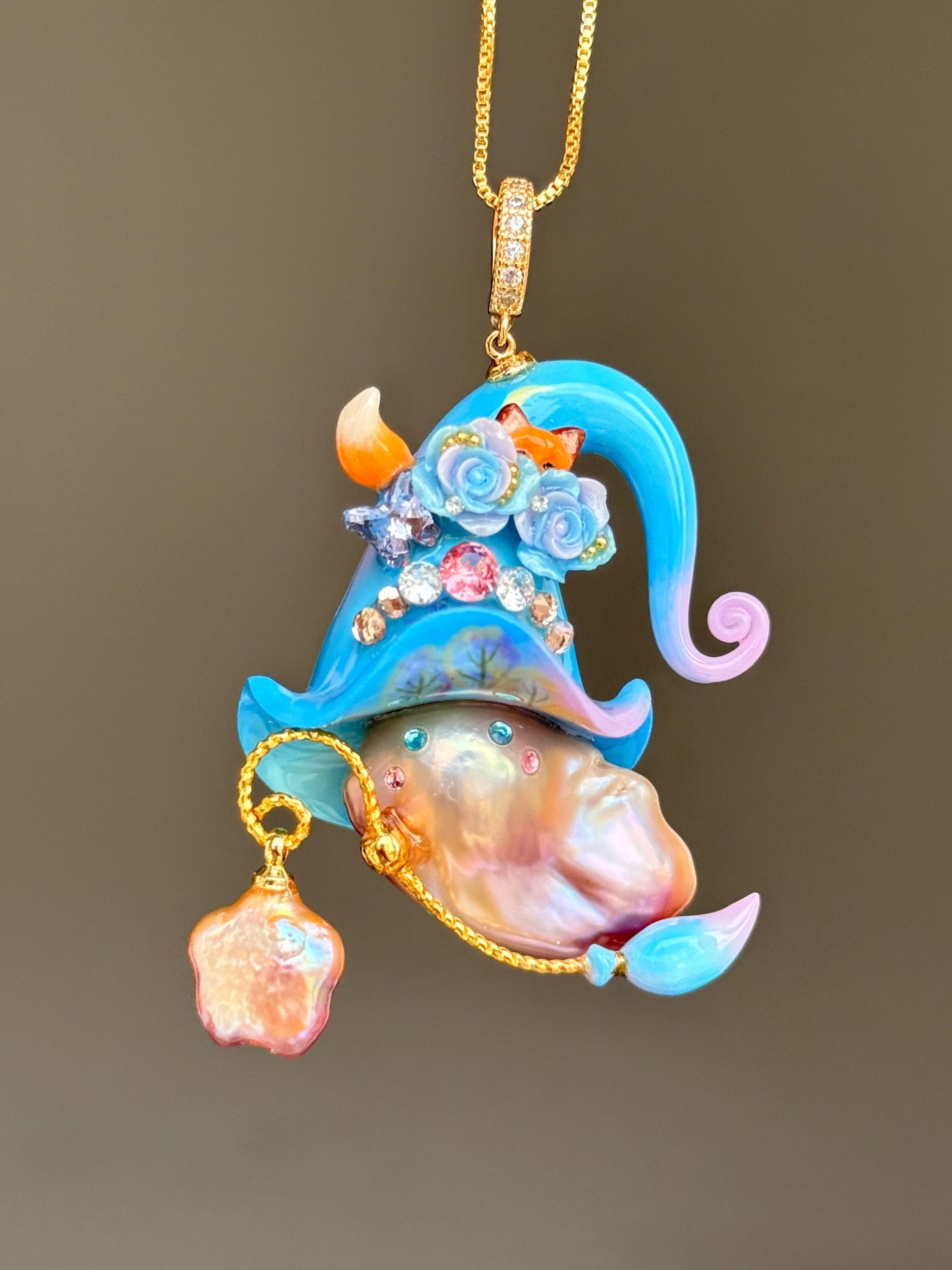 Hidden Fox Sprite Baroque Pearl Necklace SKUE914
