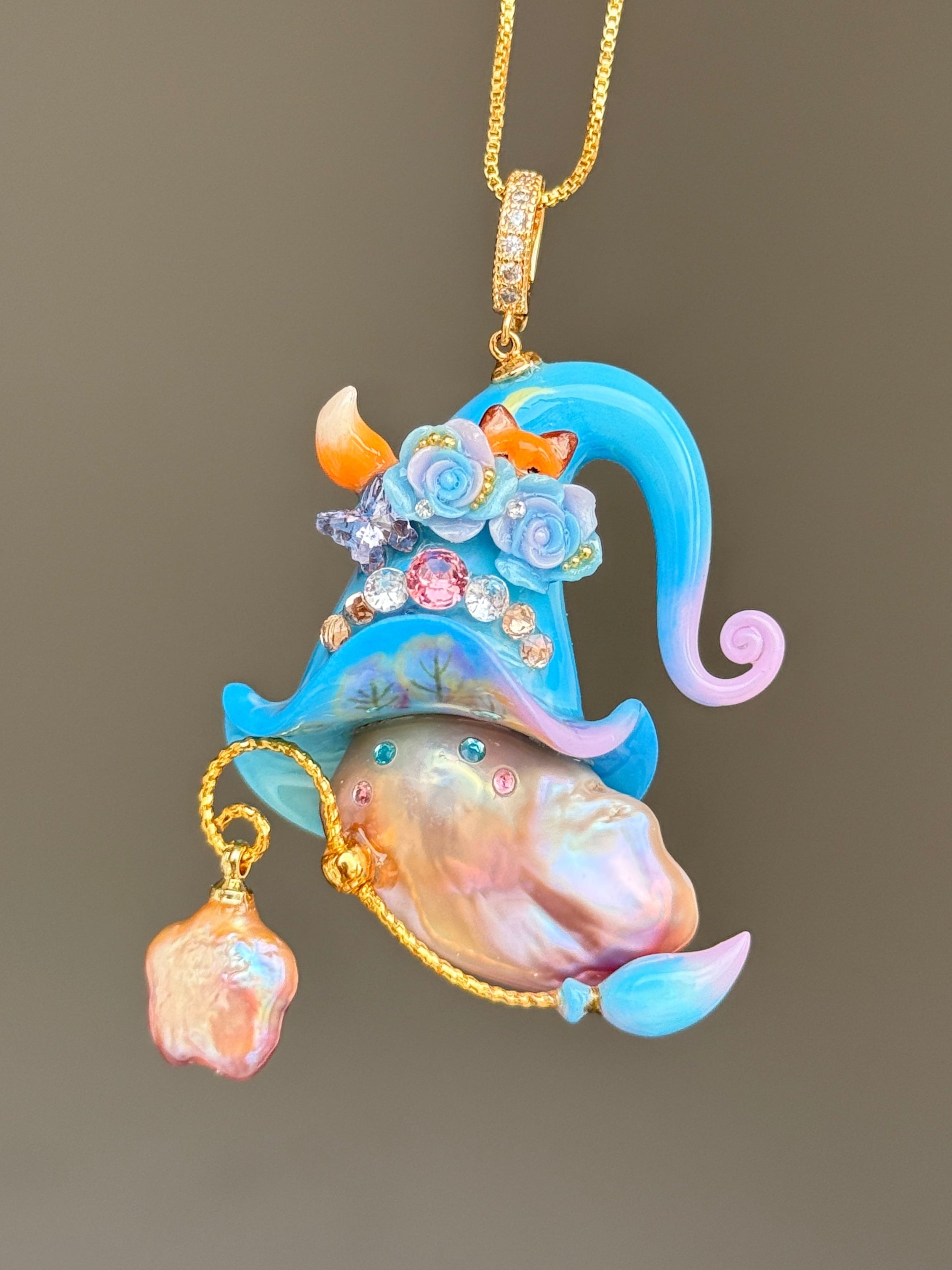 Hidden Fox Sprite Baroque Pearl Necklace SKUE914