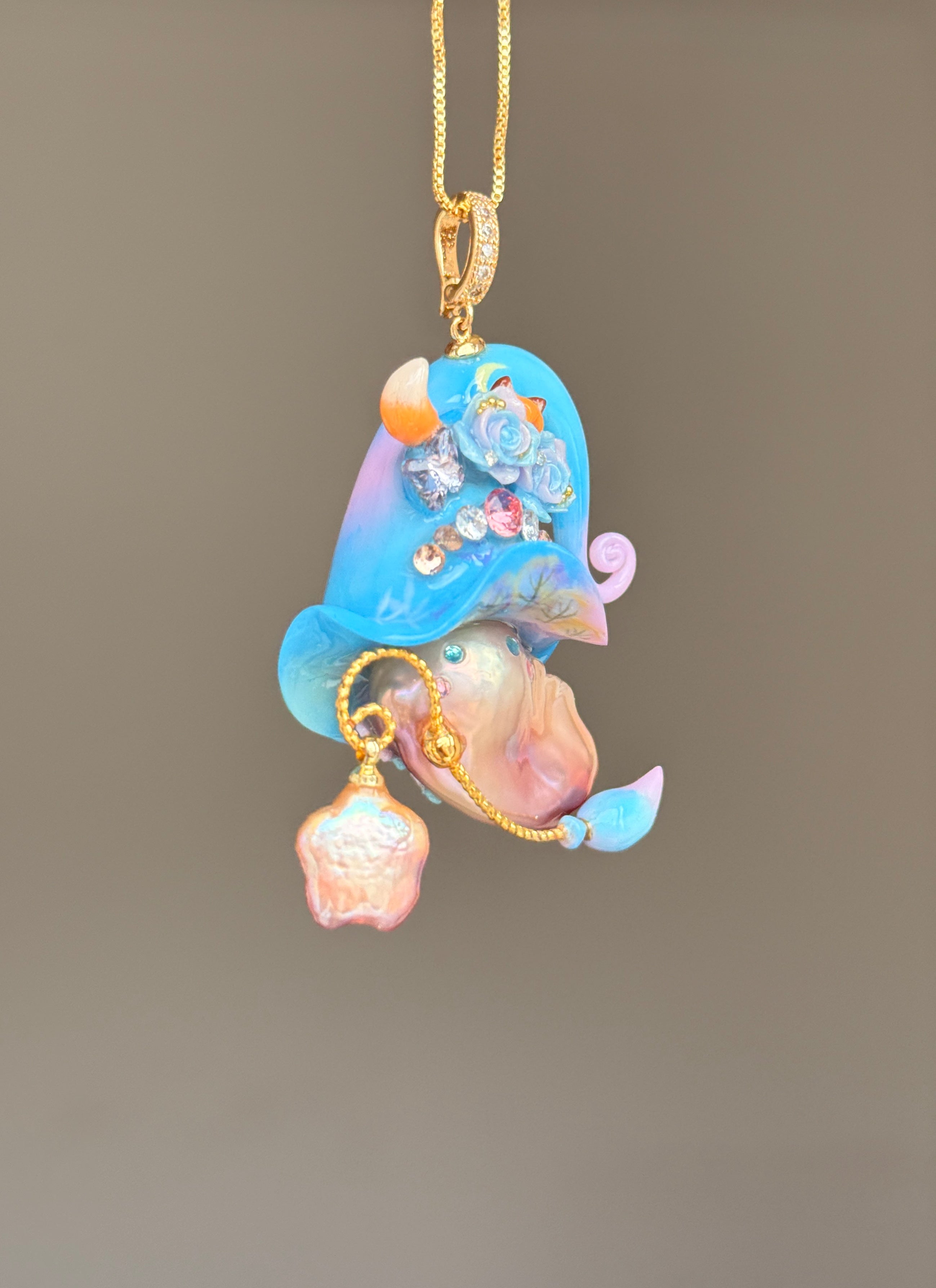 Hidden Fox Sprite Baroque Pearl Necklace SKUE914