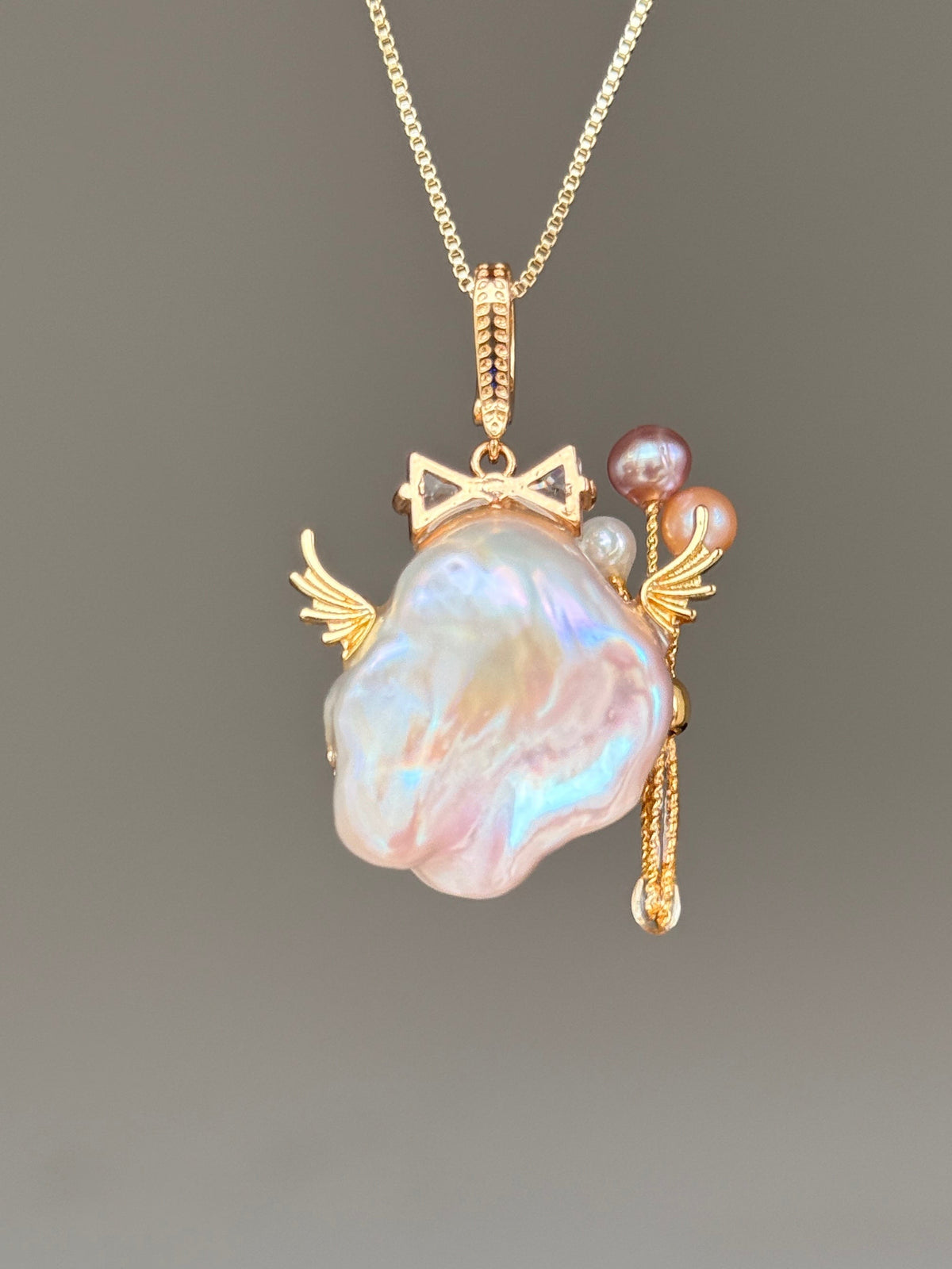 Lollipop Balloon Fairy Baroque Pearl Necklace SKUE4