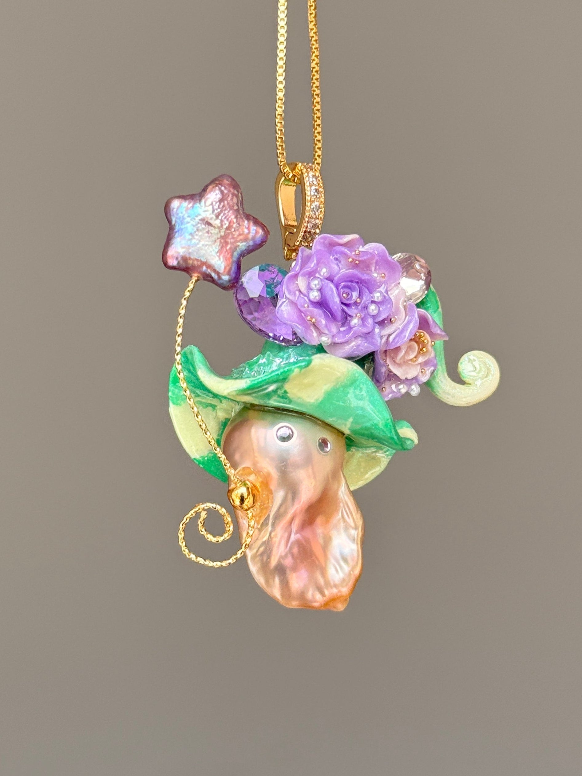 Garden Glow Sprite Baroque Pearl Necklace SKUE897