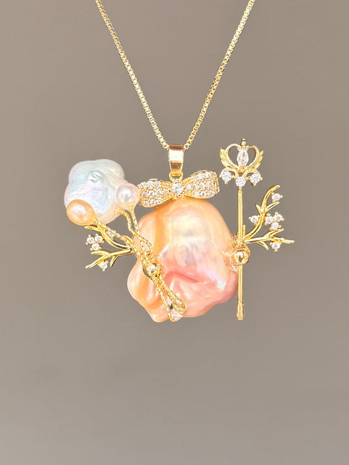 Cloud Wand Fairy Baroque Pearl Necklace SKU972P1339