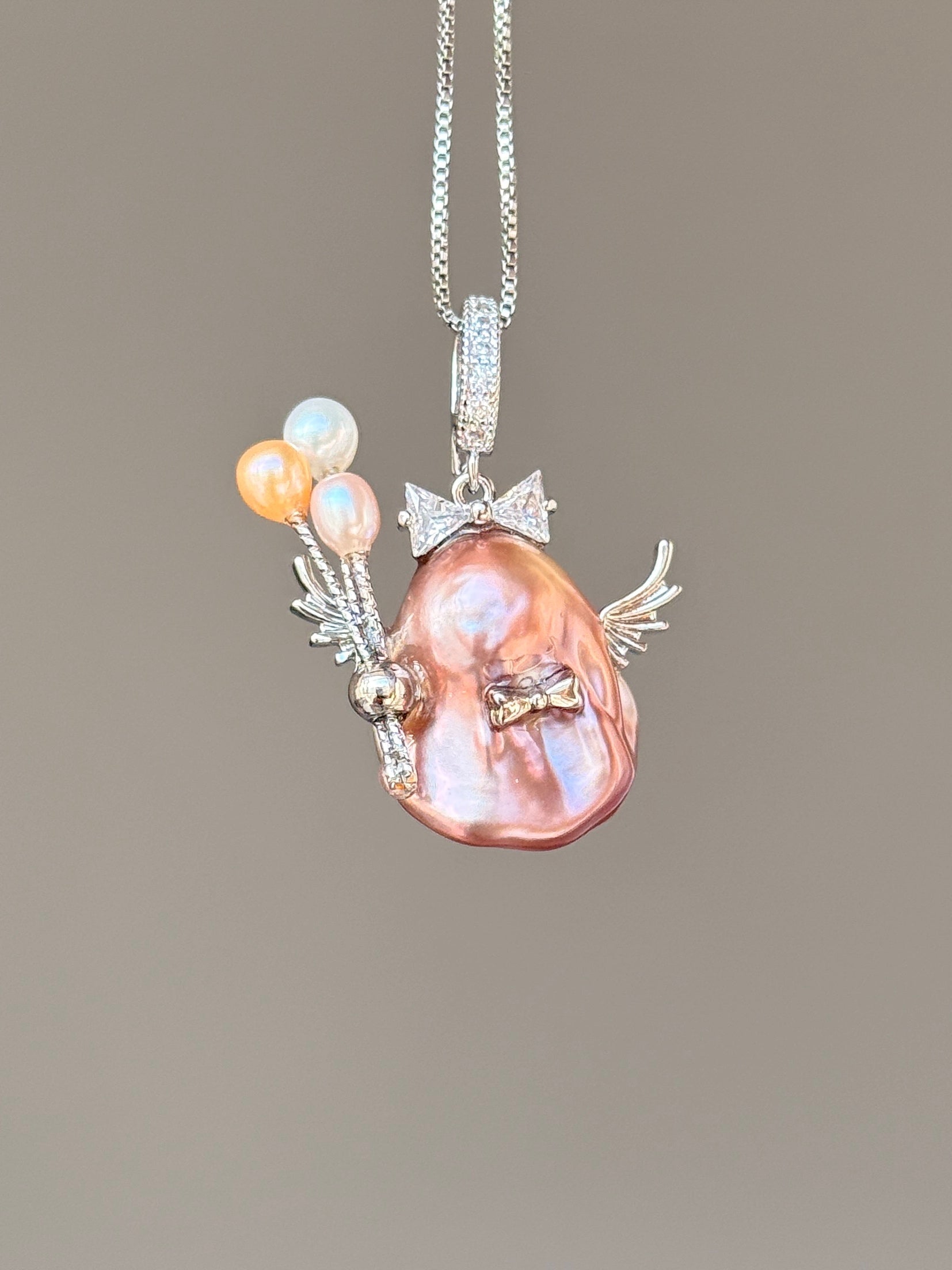 Bow Fairy Baroque Pearl Necklace SKUE893