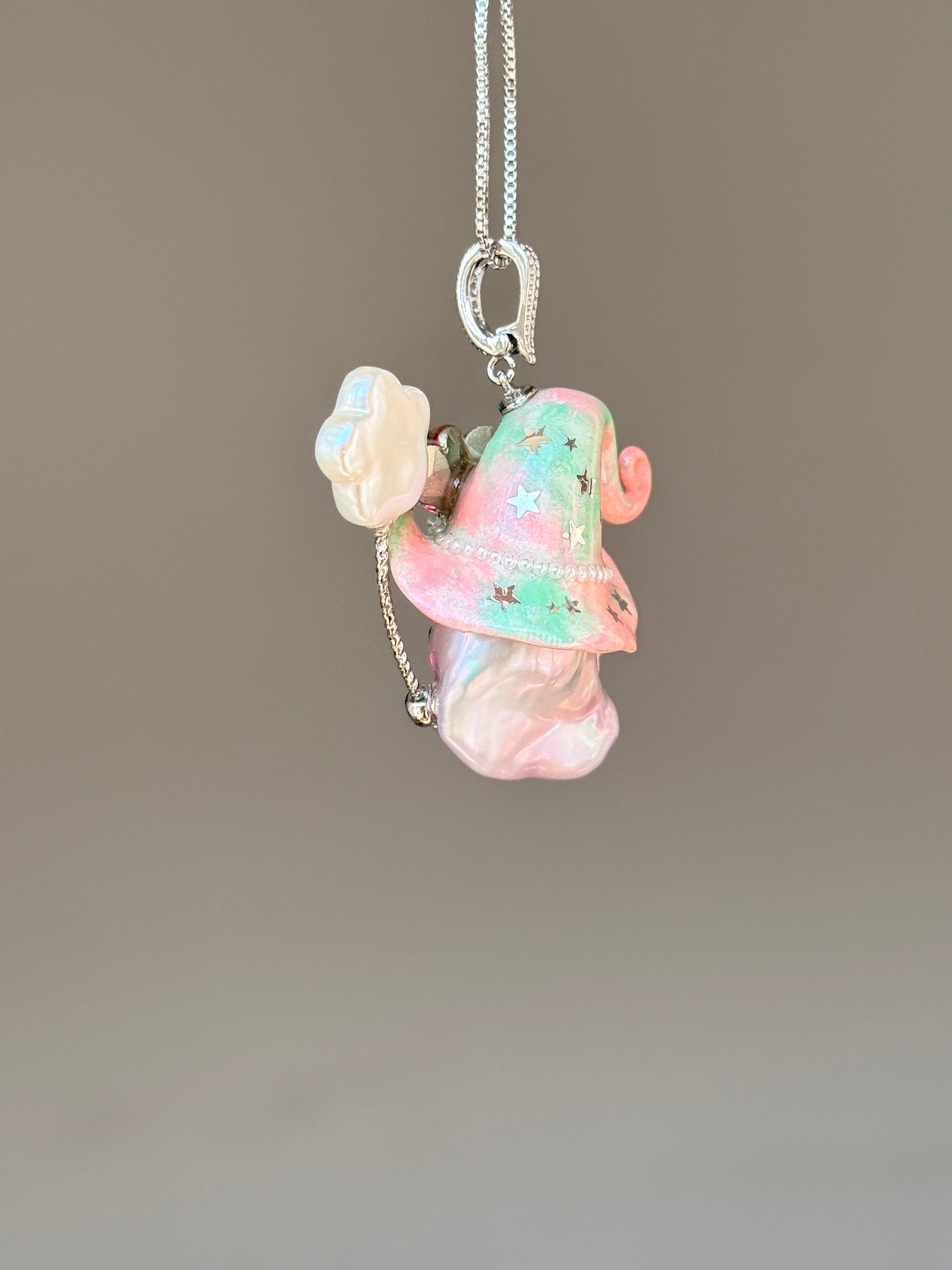 Candy Gem Mini Hat Baroque Pearl Necklace SKUE885