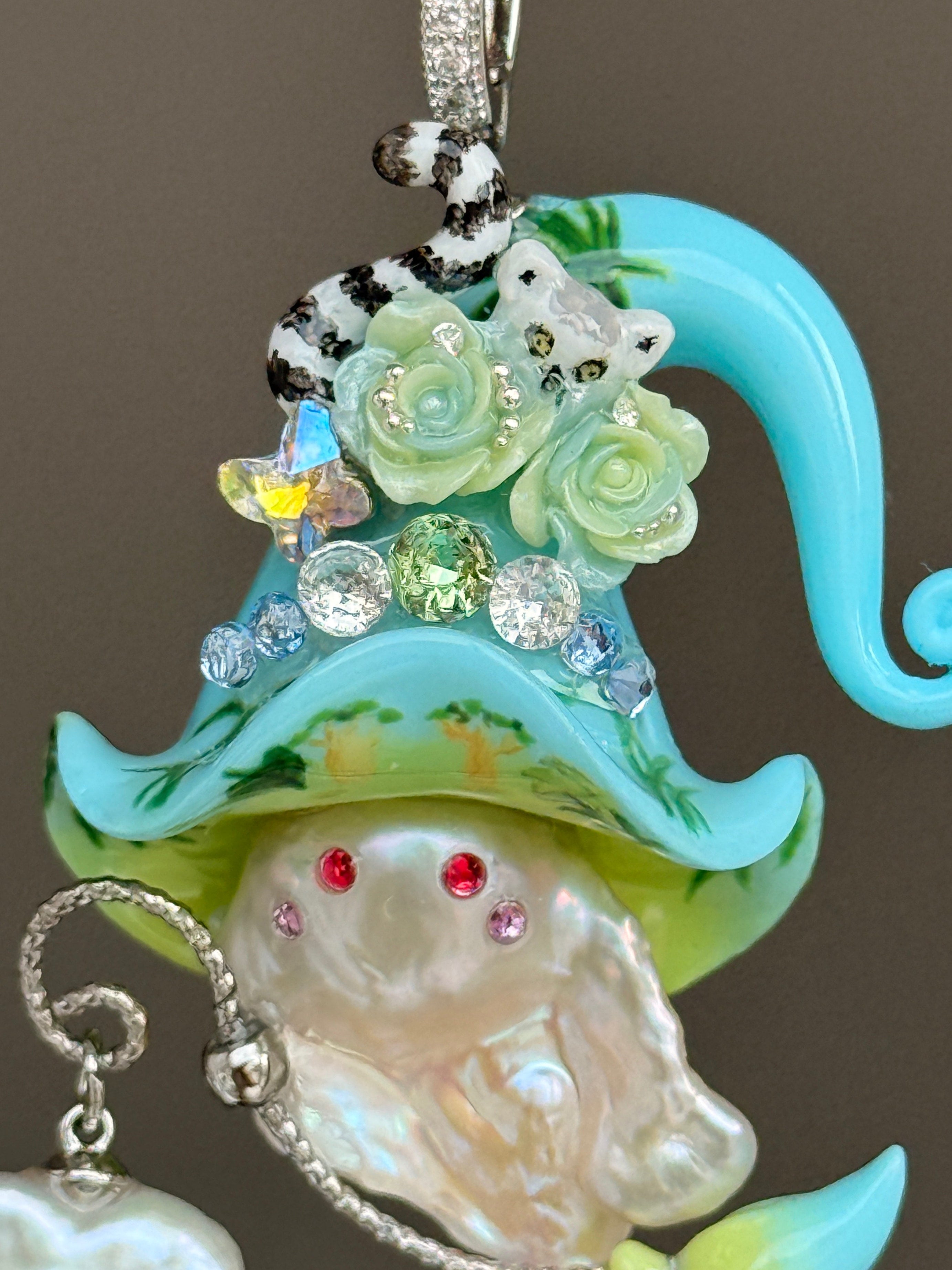 Ring-Tailed Lemur Sprite Baroque Pearl Necklace SKUE479