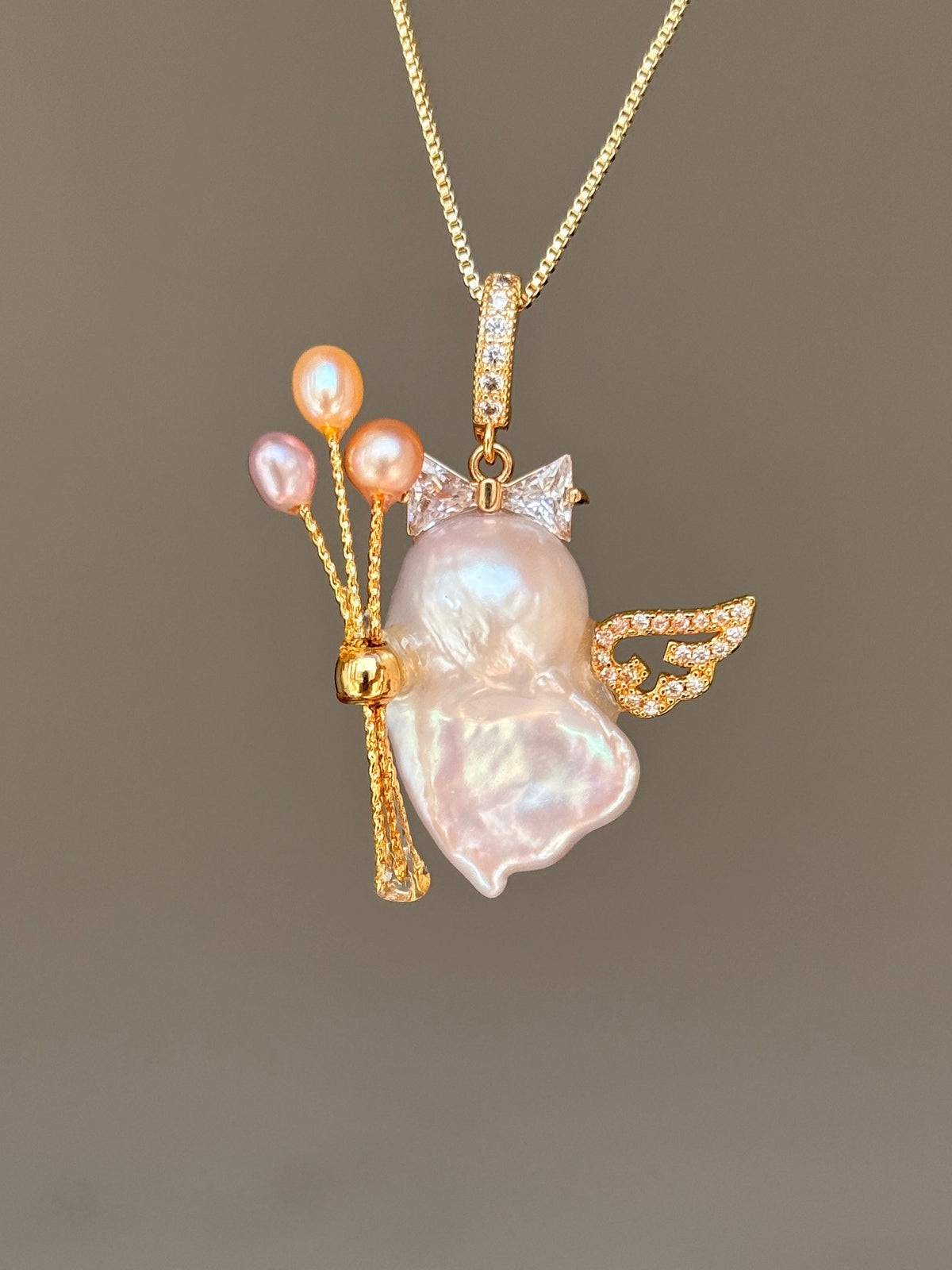 Balloon Wing Sprite Baroque Pearl Necklace SKUE34