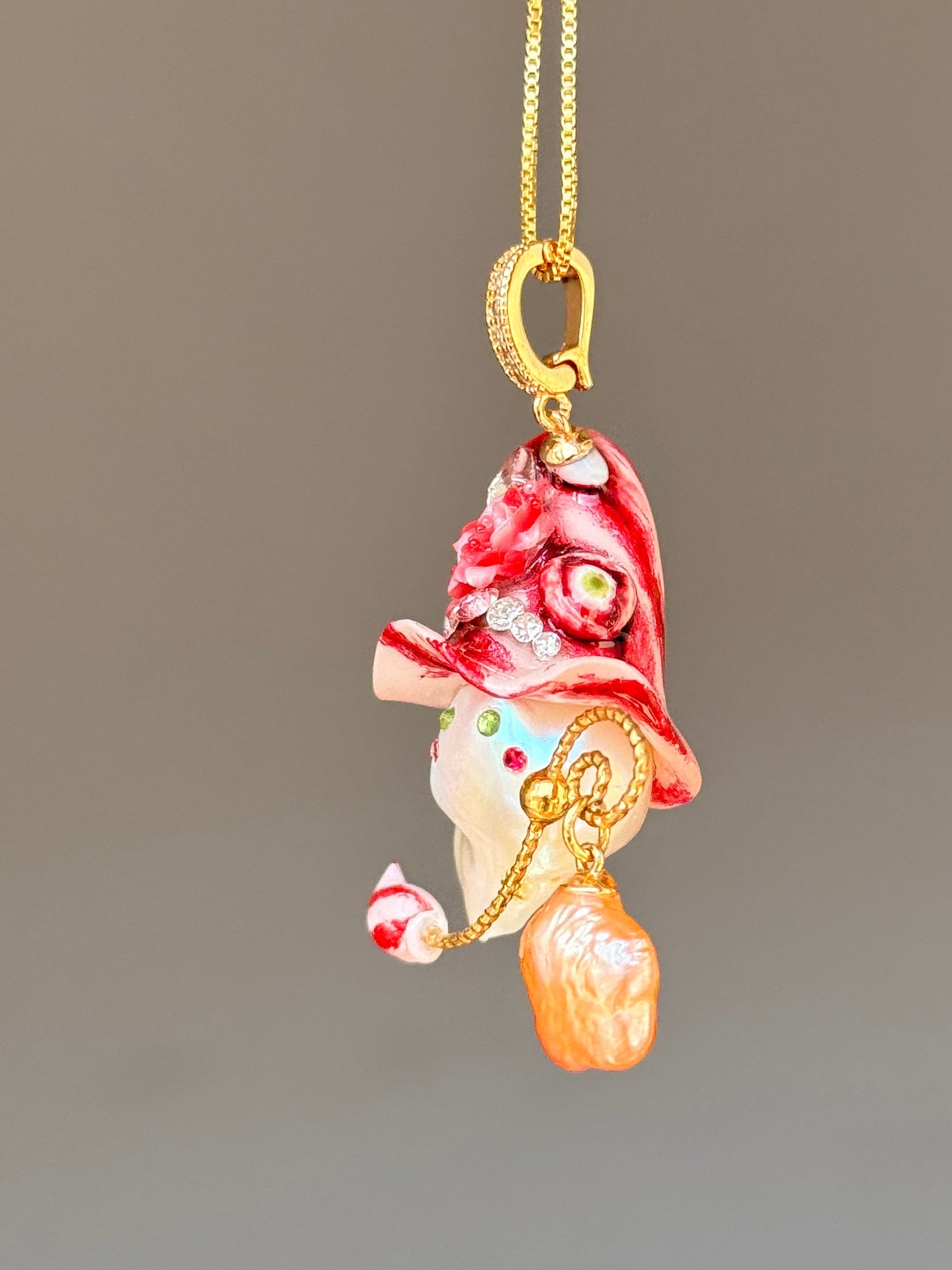 Bloodshot Eye Witch Baroque Pearl Necklace SKUE460