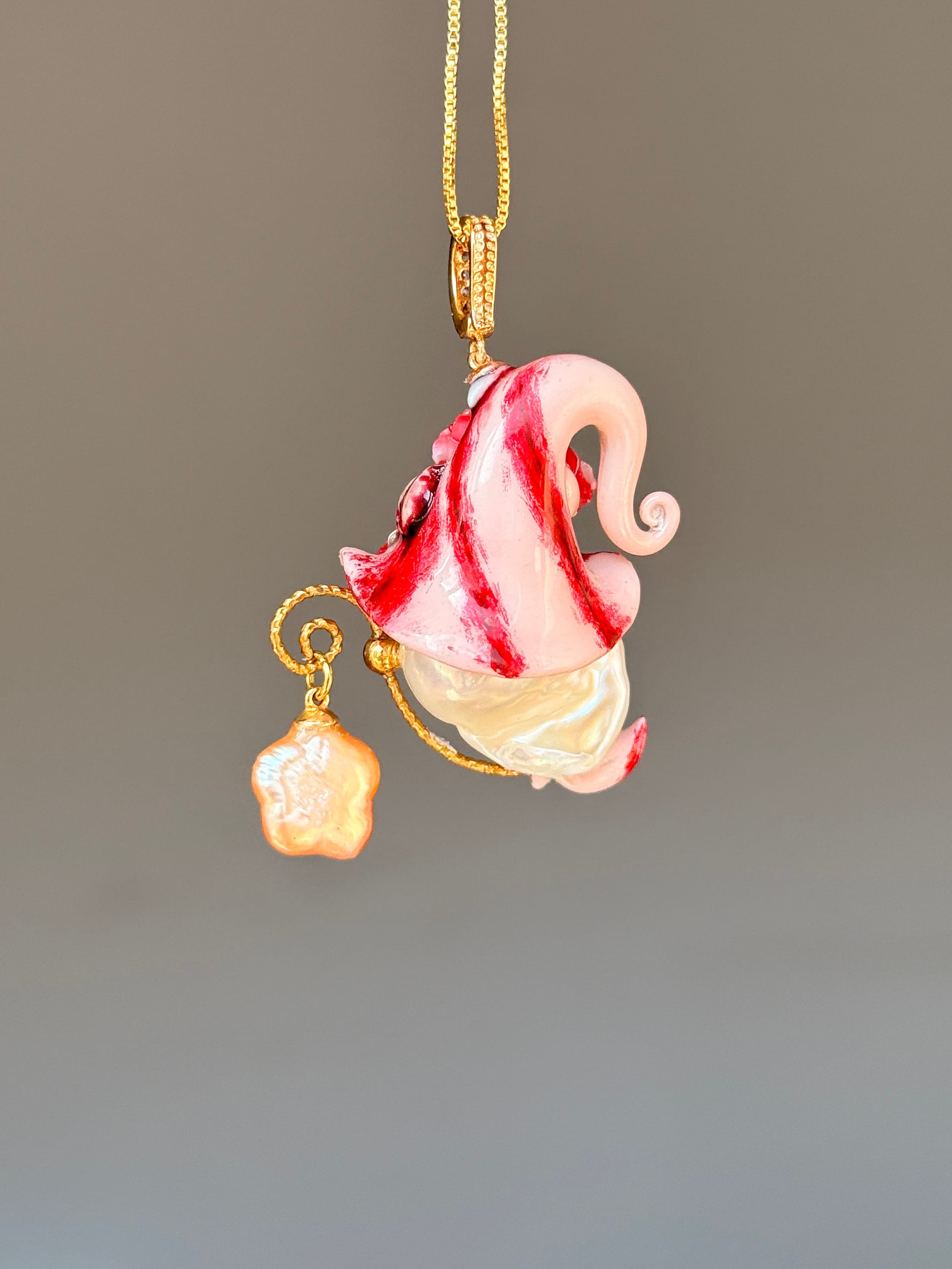 Bloodshot Eye Witch Baroque Pearl Necklace SKUE460