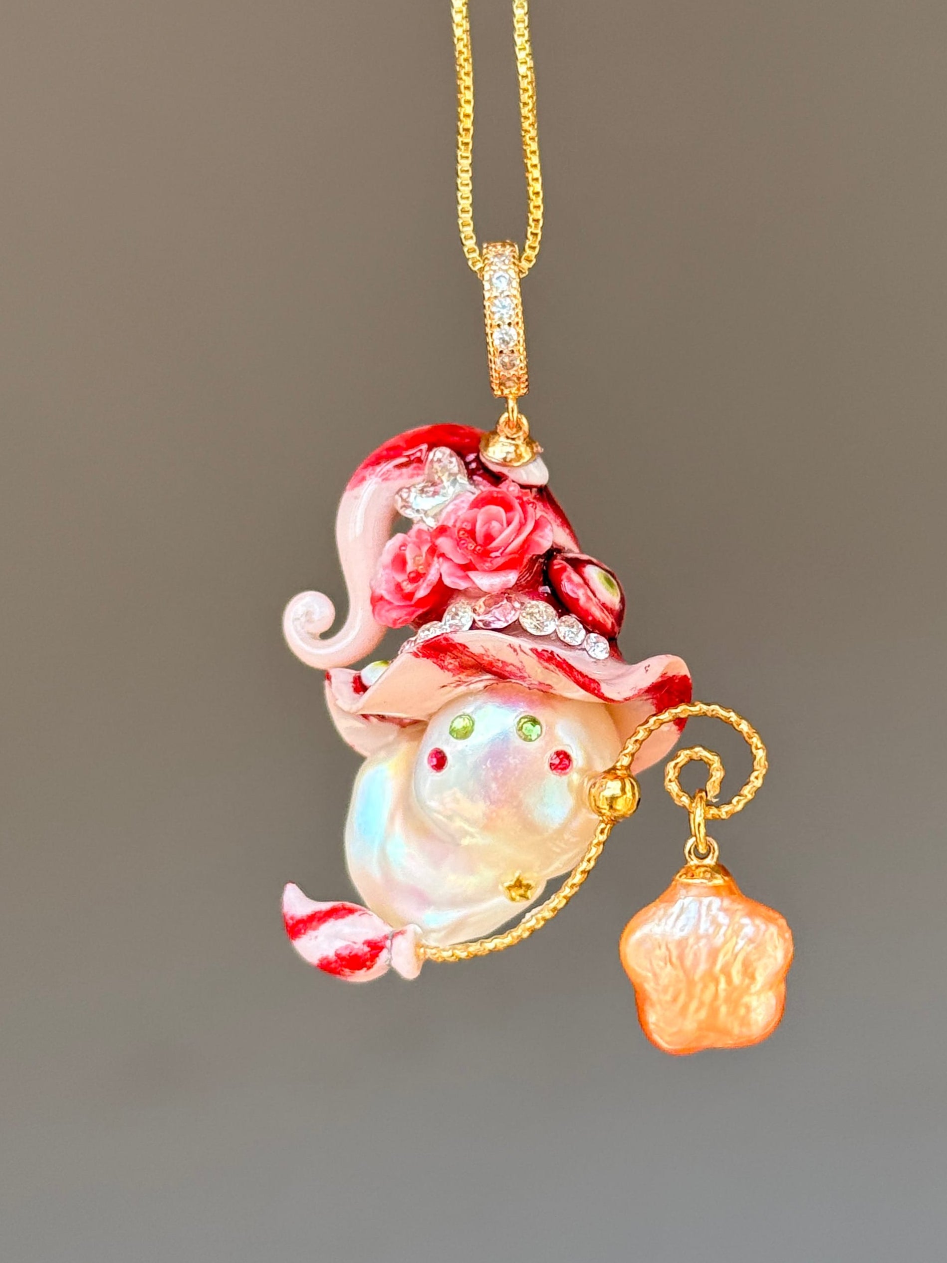 Bloodshot Eye Witch Baroque Pearl Necklace SKUE460