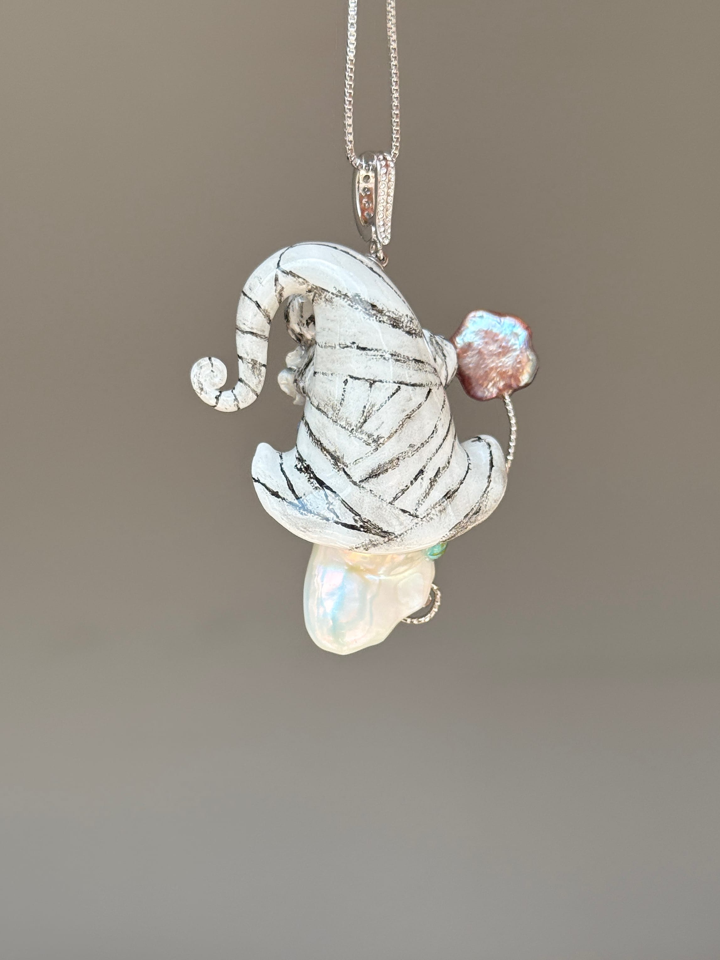 Mummy Scarab Witch Baroque Pearl Necklace SKUE458