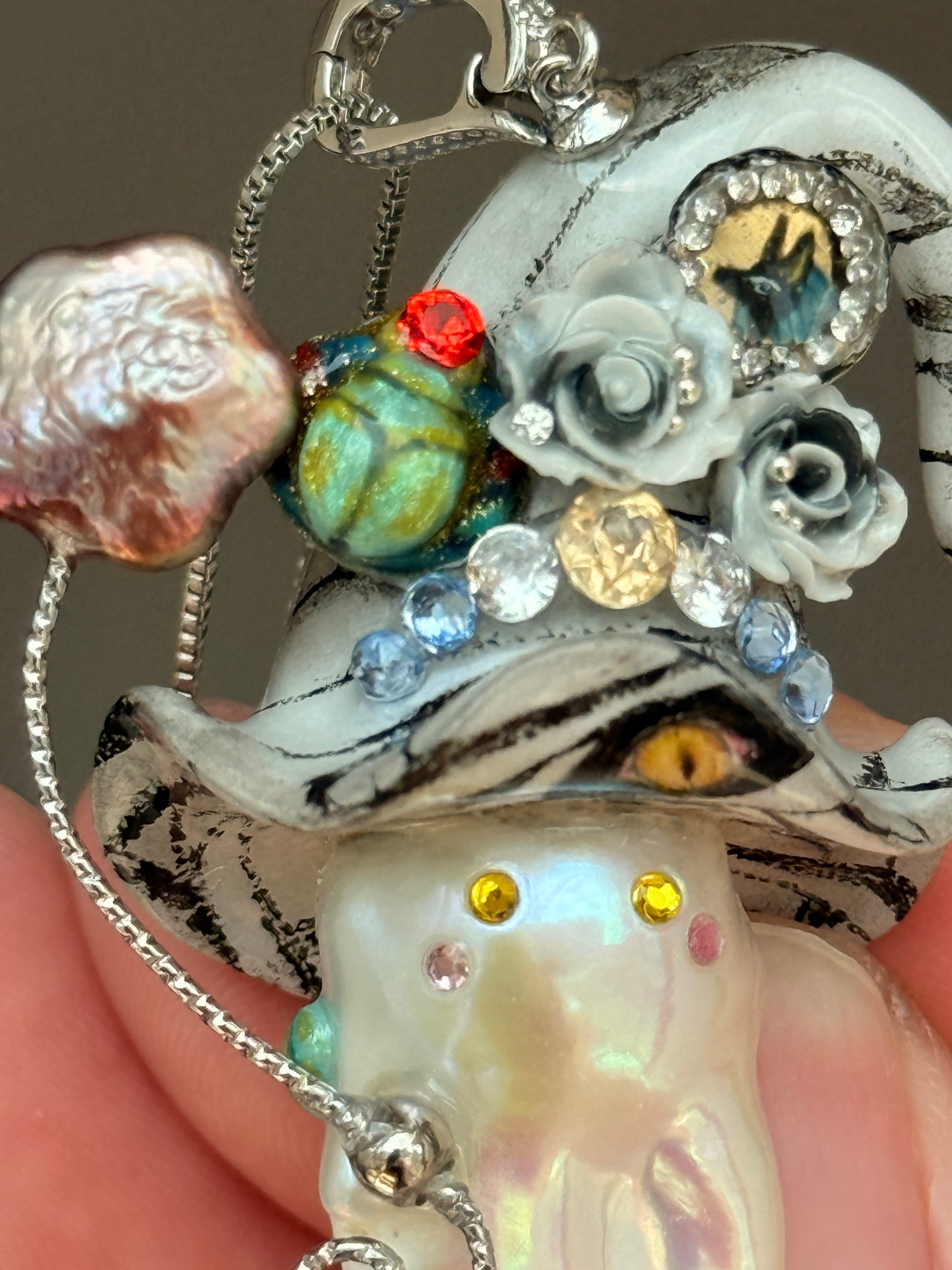 Mummy Scarab Witch Baroque Pearl Necklace SKUE458