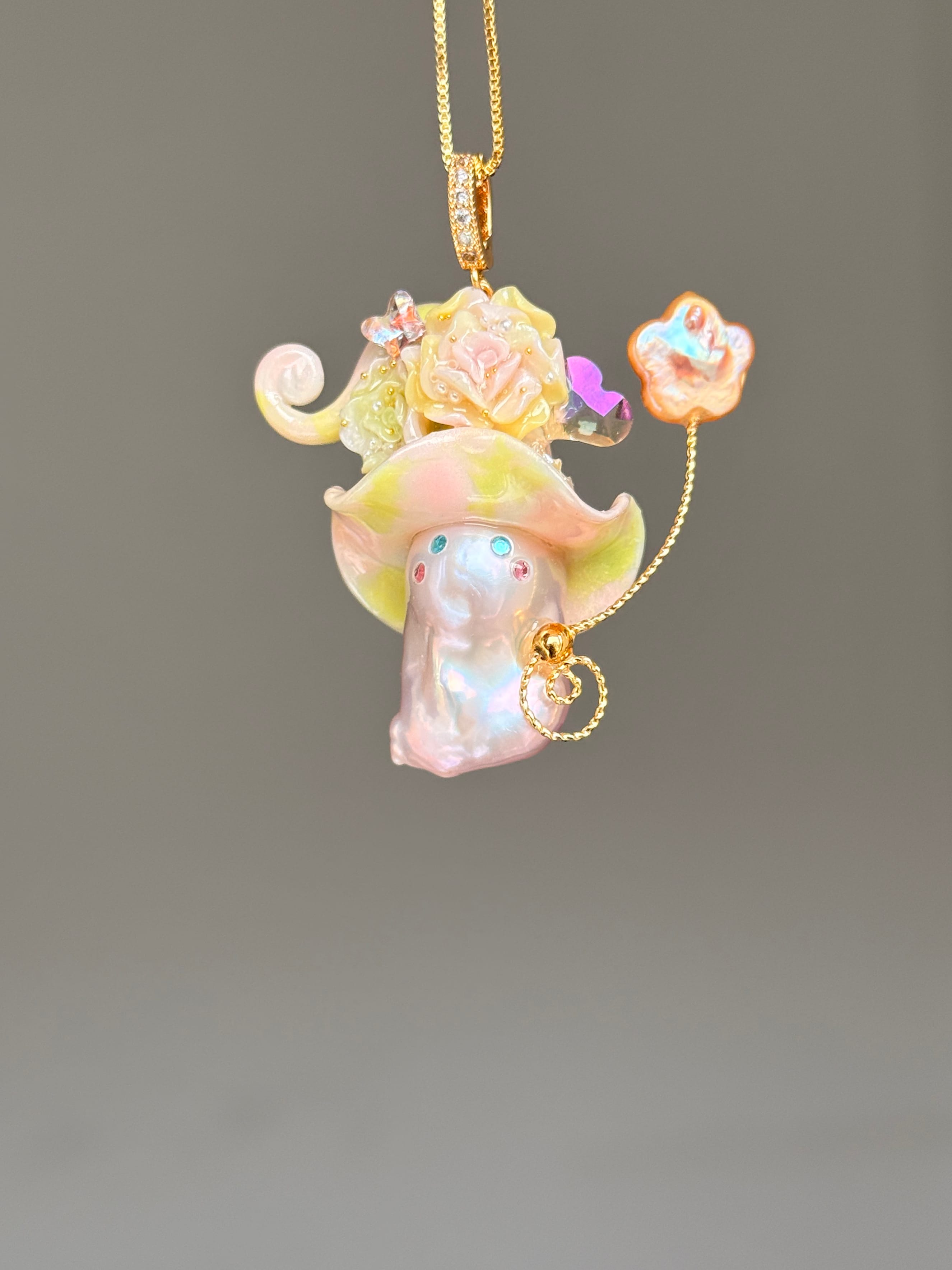 Buttercream Bloom Sprite Baroque Pearl Necklace SKUE346